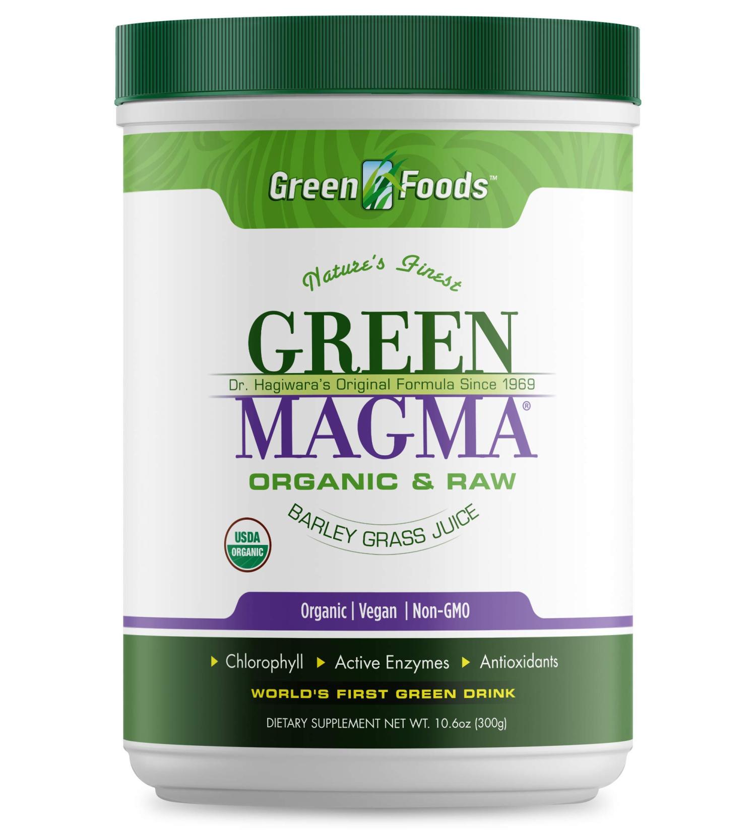 Green Foods Green Magma 10.6 Ounce - Organic Green Barley Grass Powder - Buy Online on GoSupps.com