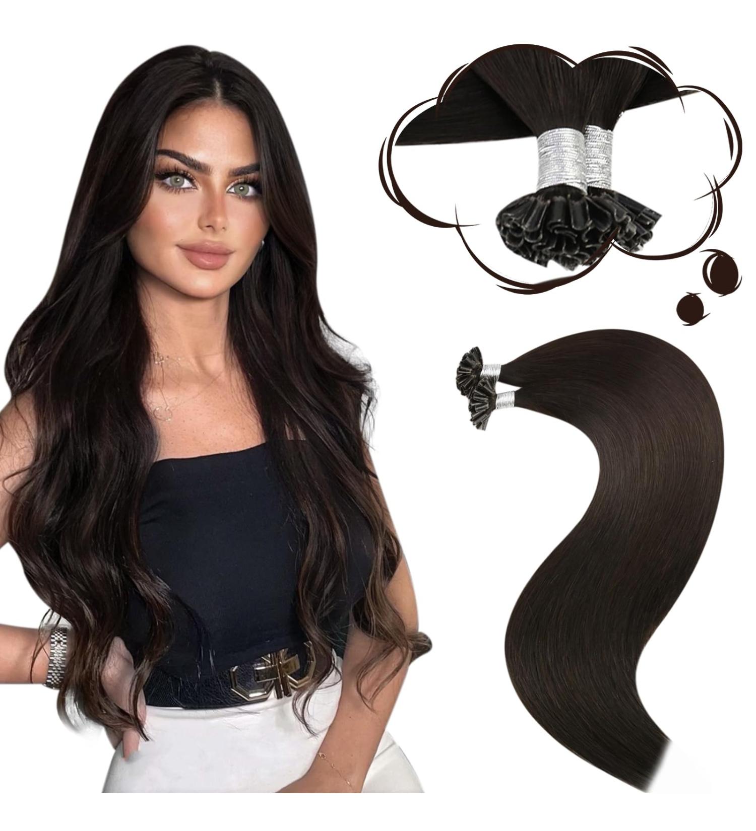 Moresoo Bondings Real Hair Extensions - Keratin U Tip #2 - Premium Remy Hair 1g 50g 45cm - Buy Online on GoSupps.com