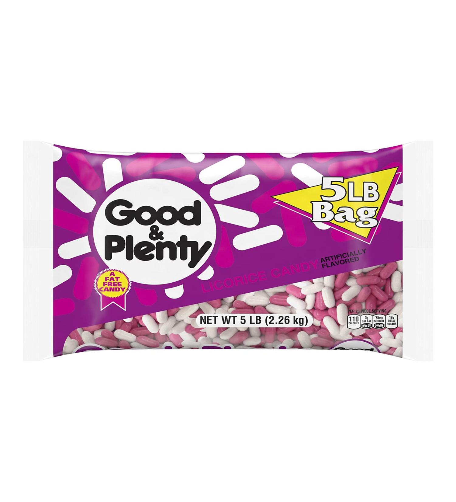 GOOD & PLENTY Licorice Flavored Halloween Candy - Fat Free - 80 oz Bulk Bag - Buy Online on GoSupps.com