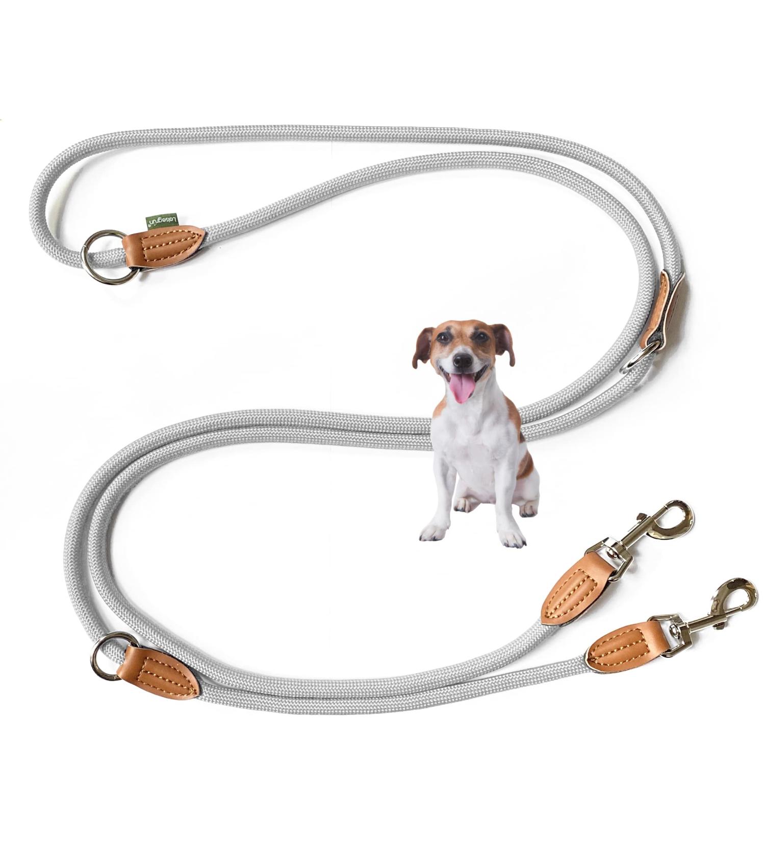 Leitengr n Light Dog Leash for Small Dogs | 3M Adjustable with 2 Carabiners | Lightweight Devon Model in Light Gray - Perfect for International Shipping - Buy Online on GoSupps.com