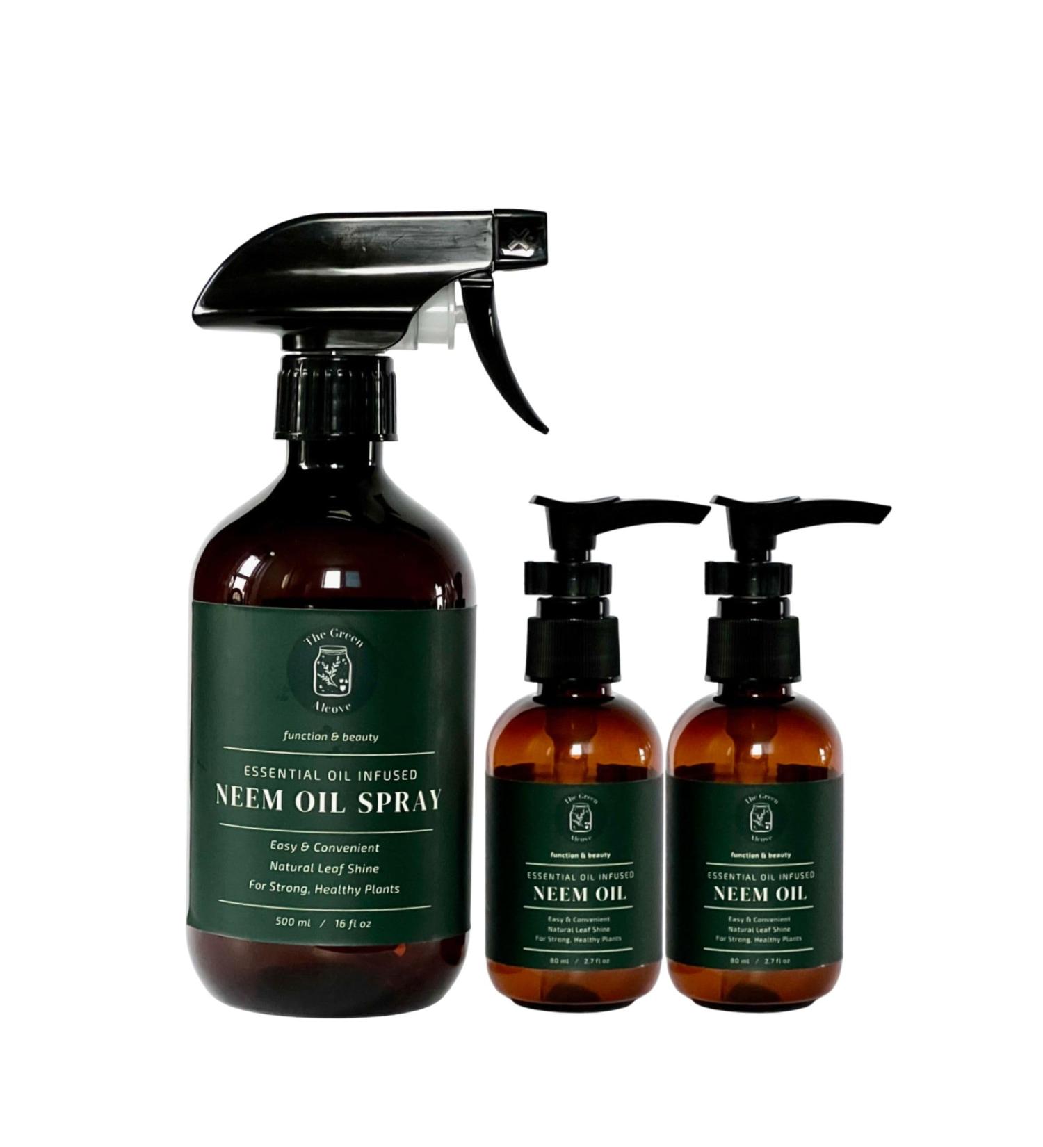 Double Trouble Neem Oil Combo with Spray Bottle & Essential Oils - Buy Online on GoSupps.com