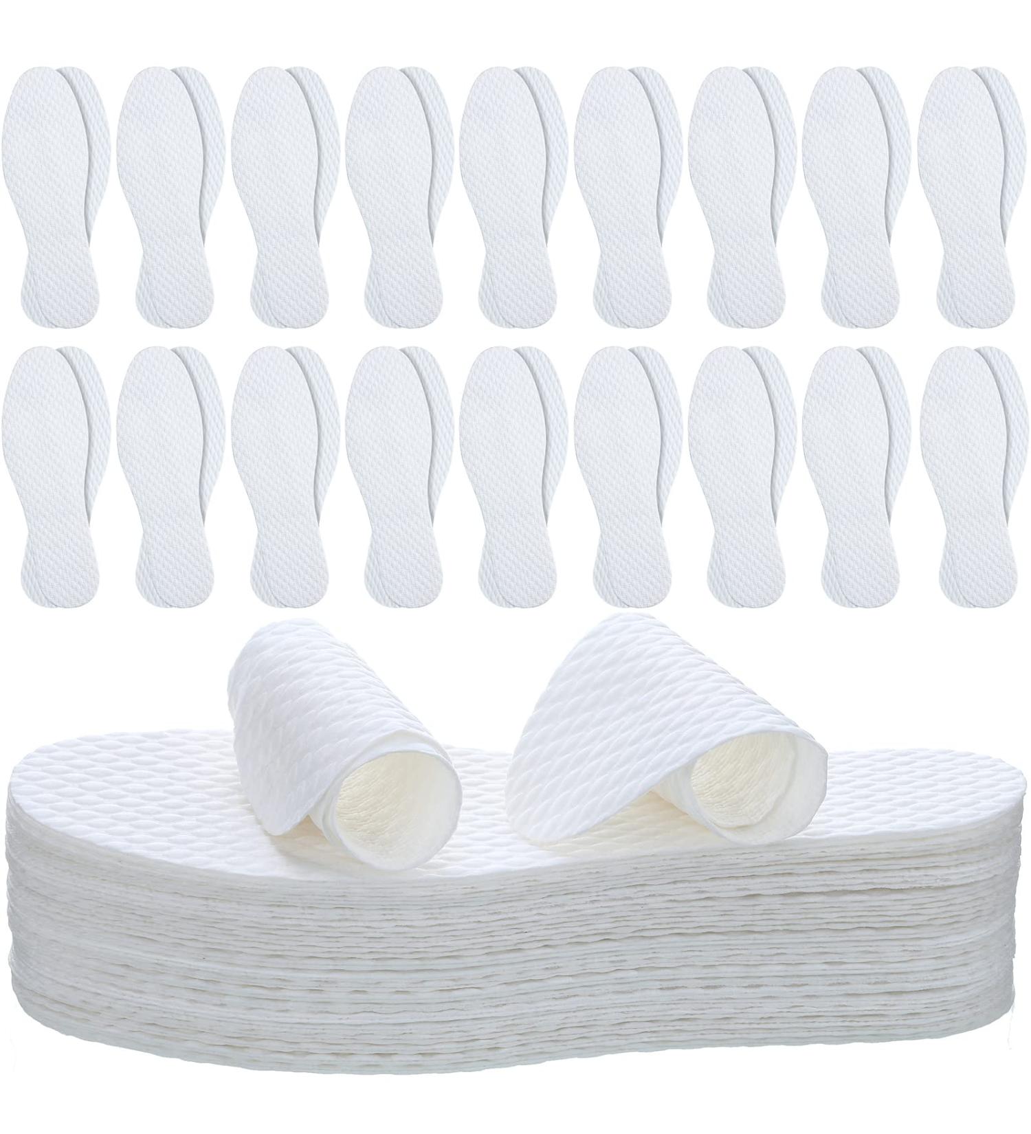 Janmercy 100 Pairs Disposable Shoe Liners - Breathable Sweat-Absorbing Insoles for Men & Women | Foot Odor Eliminator for Boots & Sneakers - Buy Online on GoSupps.com