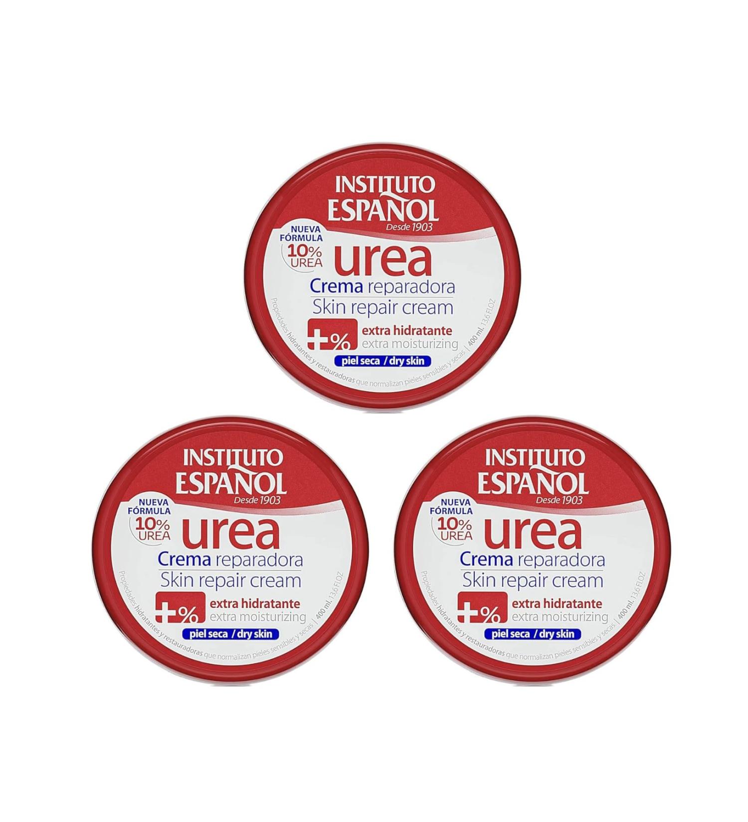 Instituto Espanol Urea Advanced Repair Cream Urea Dry Skin Body Cream Face Cream Hand Cream Body Cream 3x400 ml - Buy Online on GoSupps.com