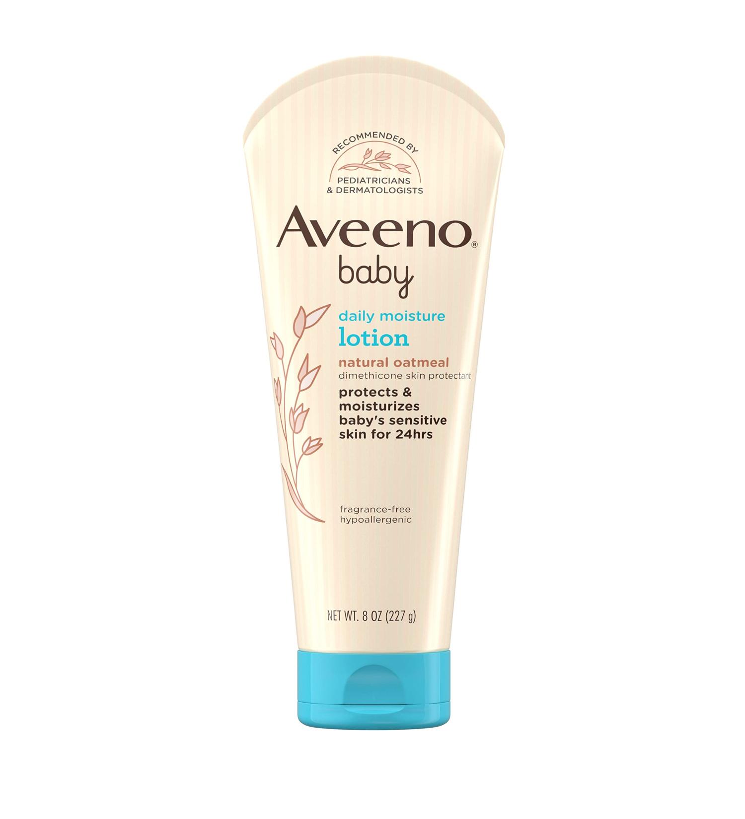Aveeno Baby Daily Moisture Lotion with Natural Colloidal Oatmeal | Hypoallergenic & Fragrance-Free | 8 fl. oz - Buy Online on GoSupps.com