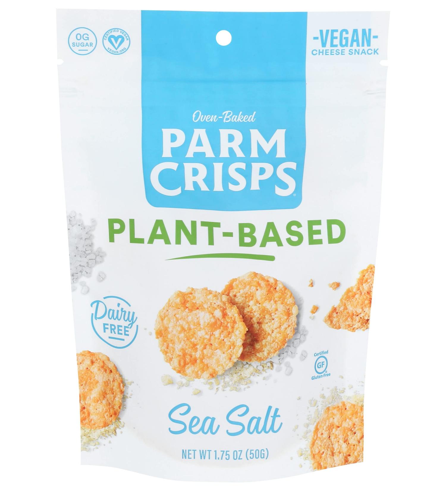 ParmCrisps Plant-Based Sea Salt Crisps - 1.75 OZ Healthy Snack - Buy Online on GoSupps.com