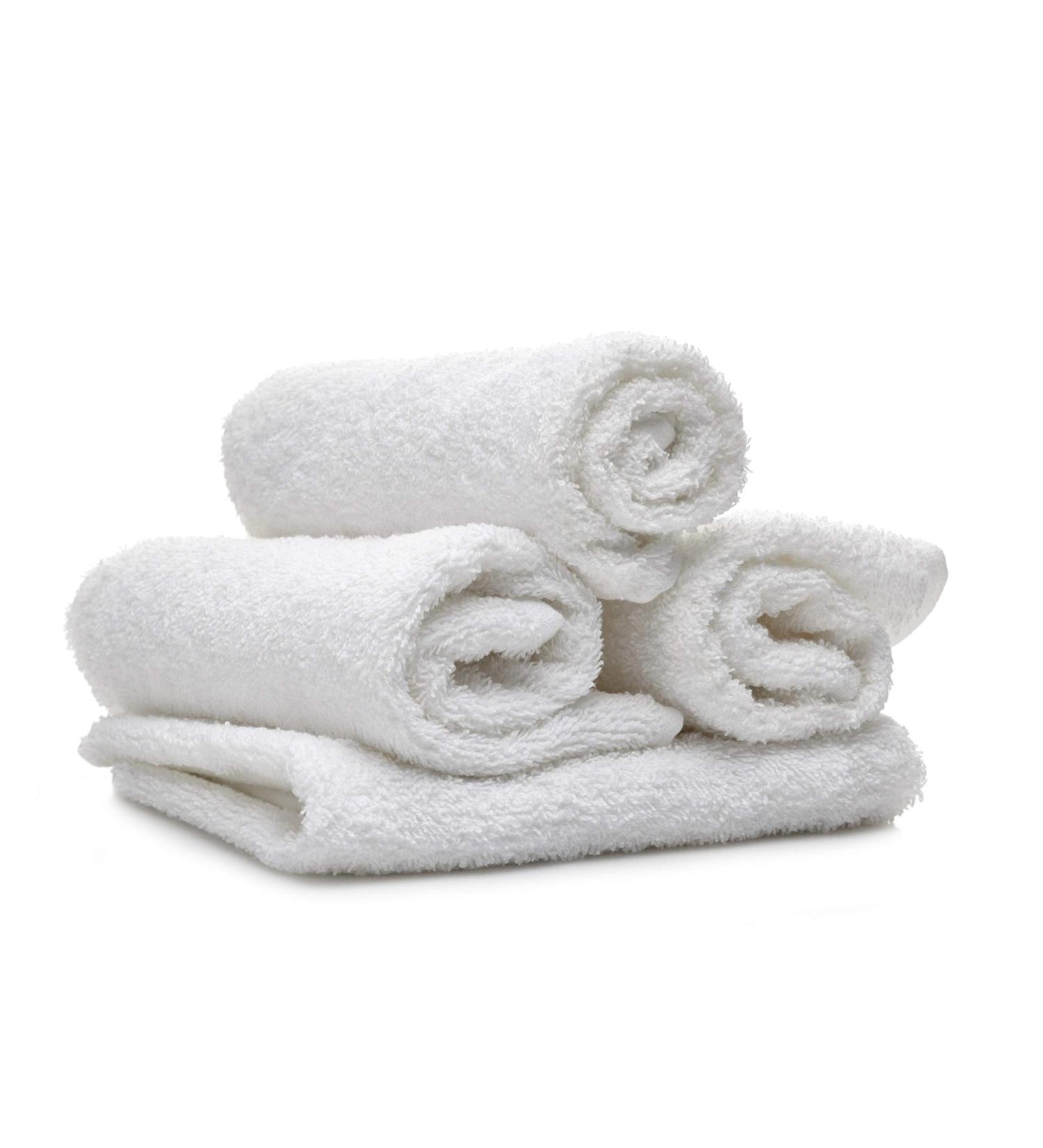 Atlas 12-Pack 100% Cotton Bulk Packed Washcloths Durable Lightweight Commercial Grade and Extra Absorbent 12x12 Inches - White - Ring Spun - Bulk Packed
