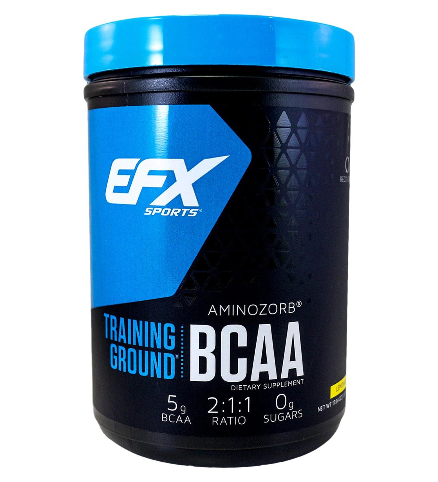 EFX Sports Training Ground BCAA - Sugar Free Amino Acids Supplement | Pre Intra Post Workout | 500g Strawberry Peach | Fully Soluble Best for International Shipping - Buy Online on GoSupps.com