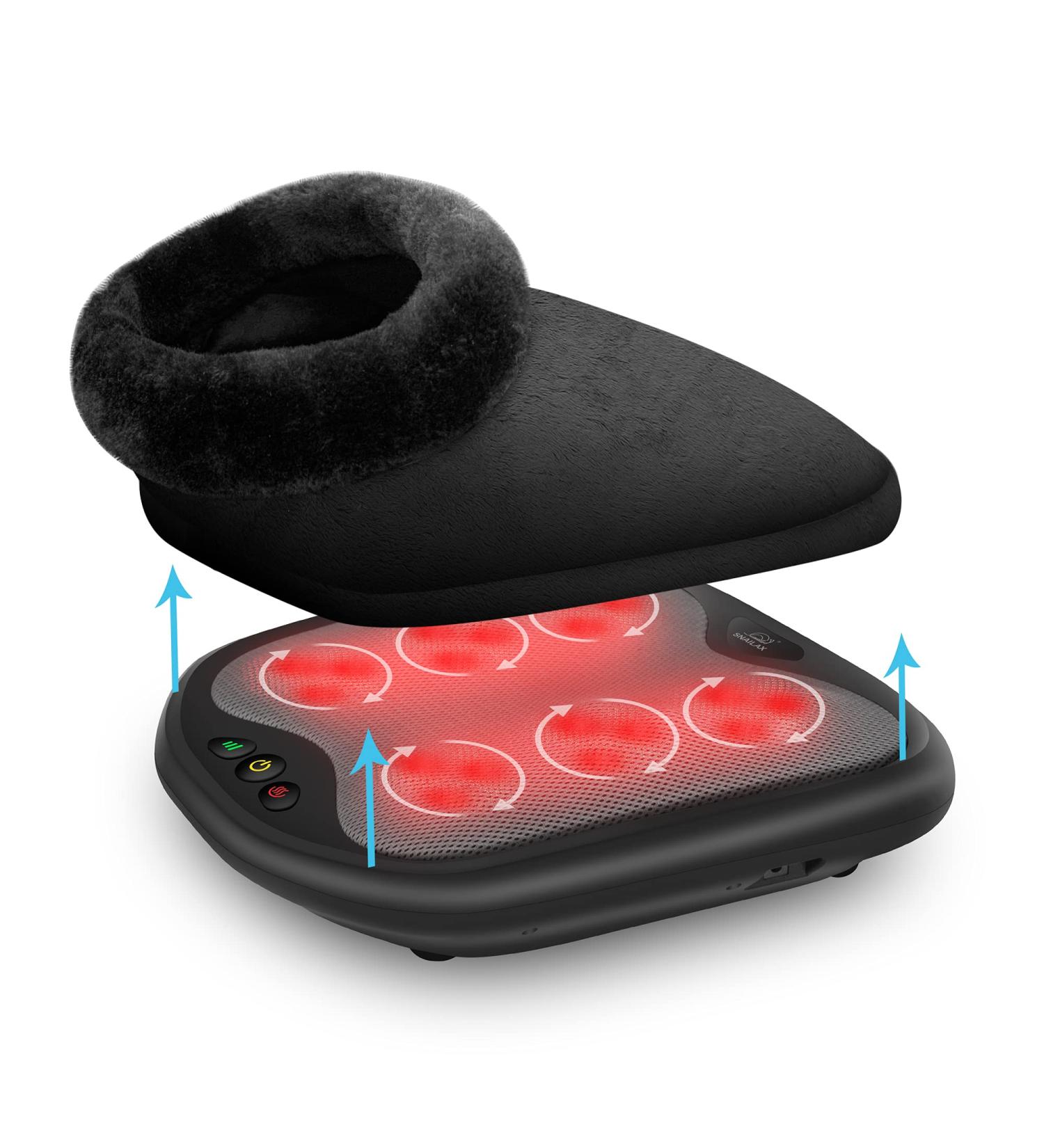 Snailax Foot Massager with Heat - Shiatsu Feet Massager Machine for Men | Kneading Foot Warmer for Plantar Fasciitis | Washable Cover | Fits All Foot Sizes - Buy Online on GoSupps.com