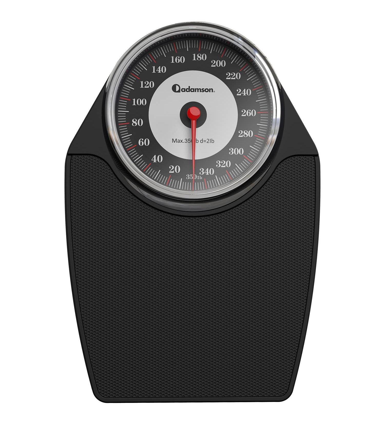 Adamson A24 High Precision Bathroom Scale - Up to 350 LB Capacity - Anti-Skid Surface - Extra Large Numbers - Durable Analog Design - 20-Year Warranty - New 2021 Release - Buy Online on GoSupps.com