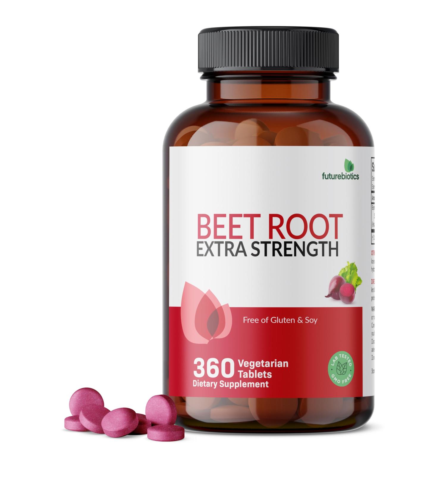 Futurebiotics Beet Root Extra Strength Non-GMO 360 Vegetarian Tablets 360 Count (Pack of 1) - Buy Online on GoSupps.com