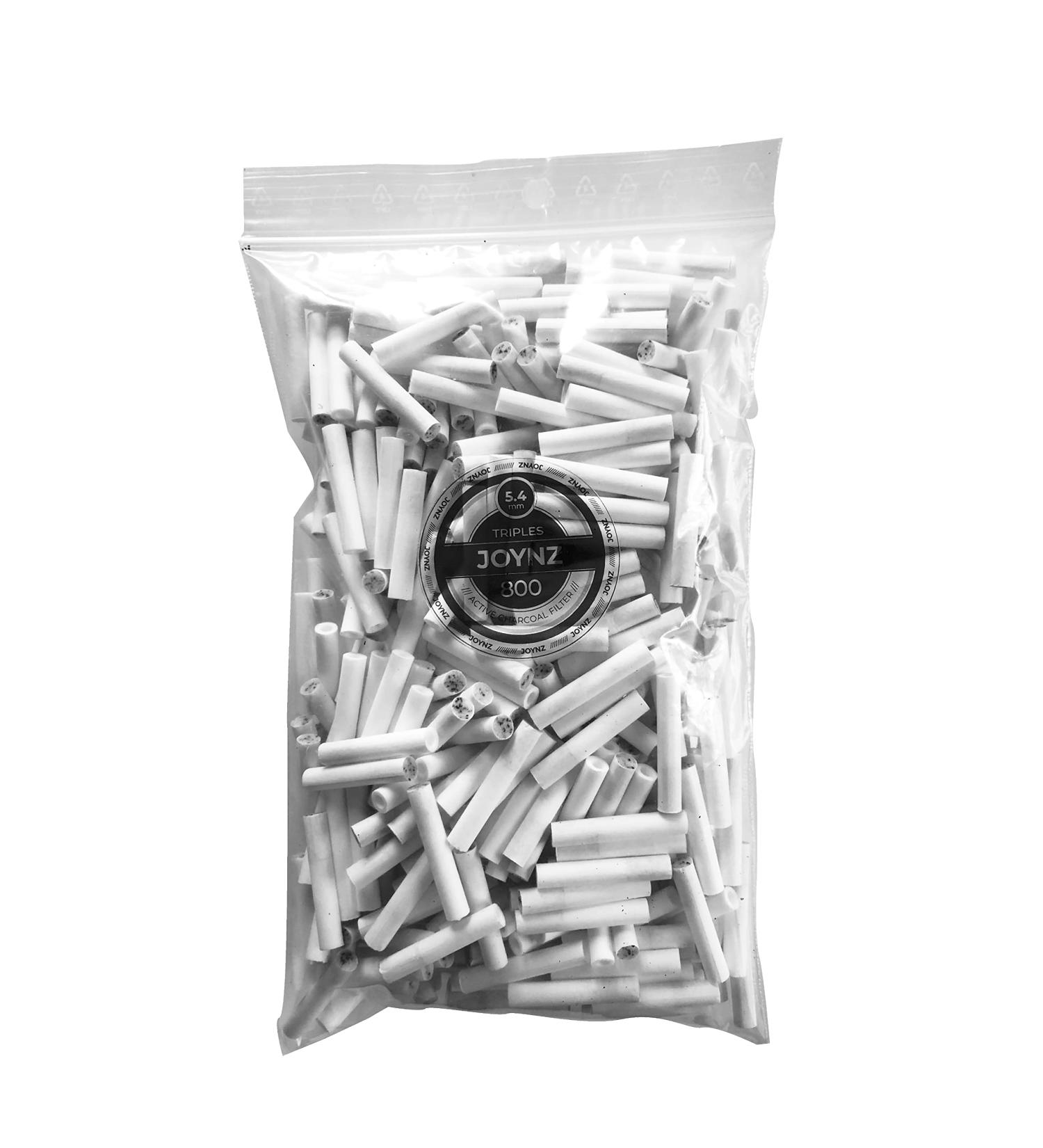 JOYNZ Triples - Super Slim Cellulose Filters with Activated Carbon - 5.4mm 420 Pieces | Premium Bar Accessories for International Shipping - Buy Online on GoSupps.com