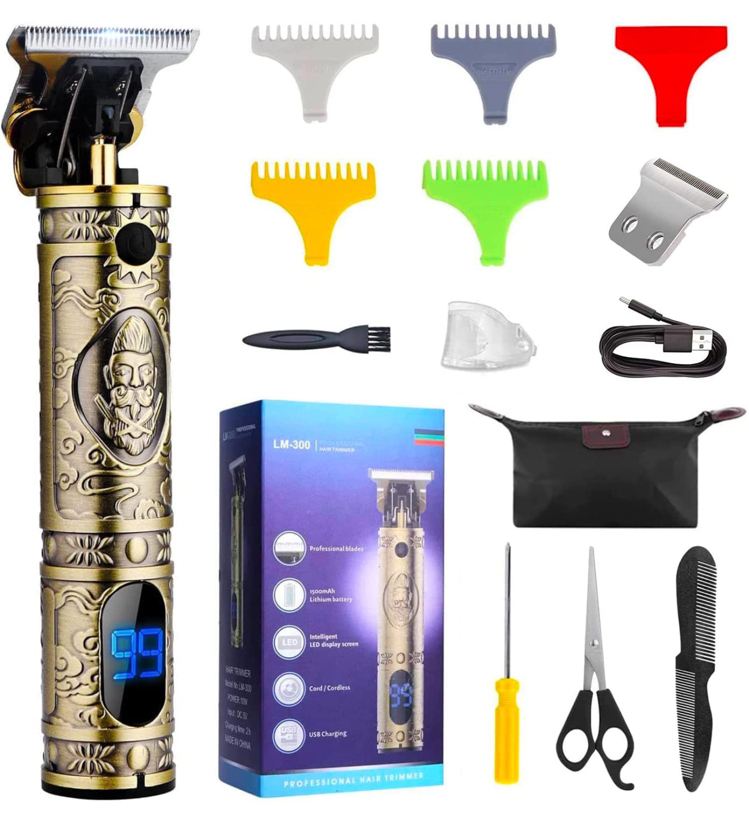 Professional Suttik Hair Clippers for Men - Cordless T-Blade Trimmer with Replacement Blade | Gold Knight Edgers & Close-Cutting Clippers - Buy Online on GoSupps.com