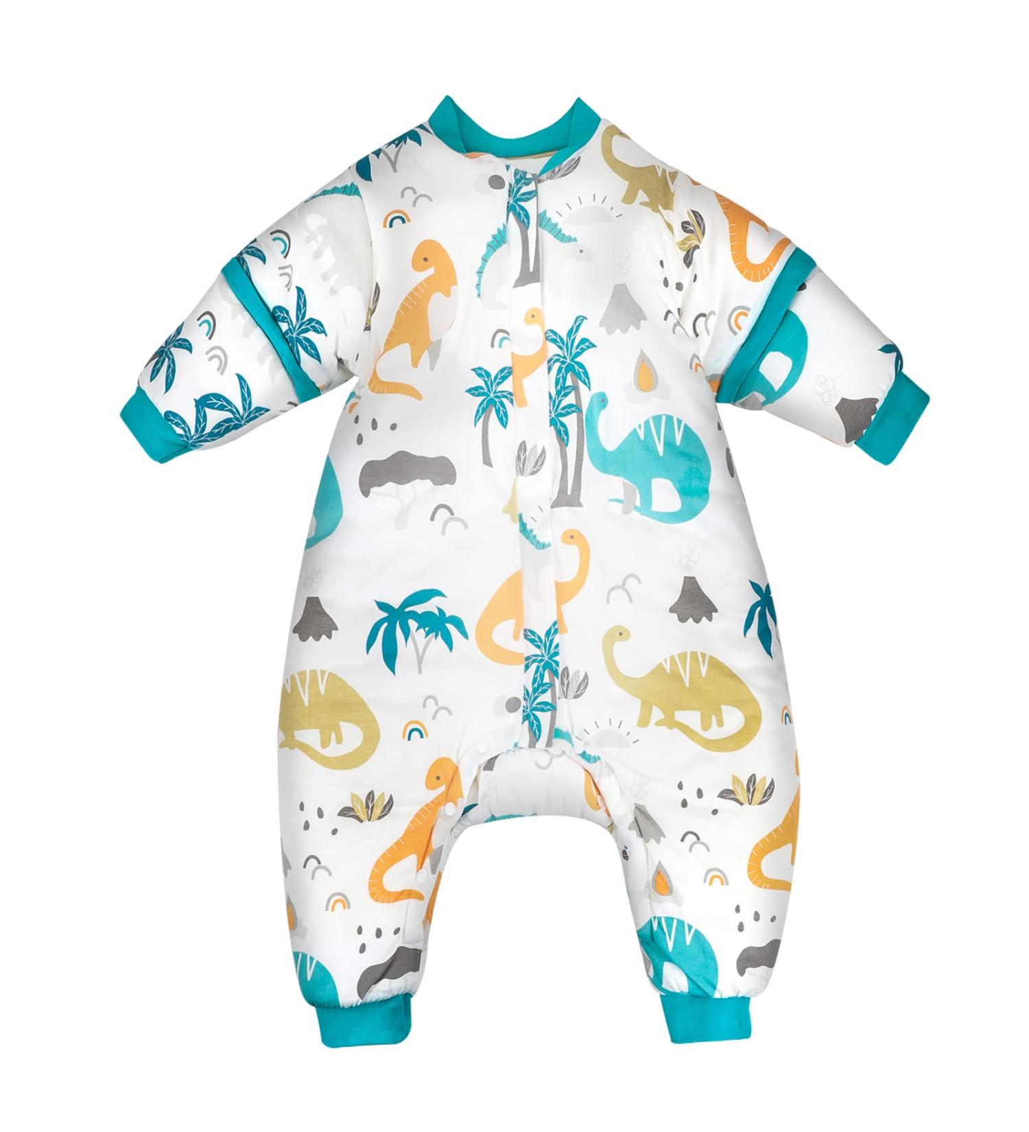 MOEMOE BABY Winter Toddler Sleep Bag with Legs | 3.5 TOG Cotton Sleep Sack | 80cm Length | Dinosaurs Design | 12-24 Month - Buy Online on GoSupps.com