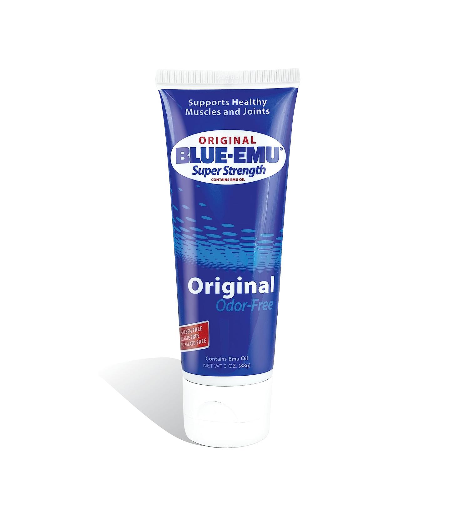 Blue Emu Original Super Strength Muscle and Joint Cream 3 oz - Travel Size Support for Muscles and Joints - Buy Online on GoSupps.com