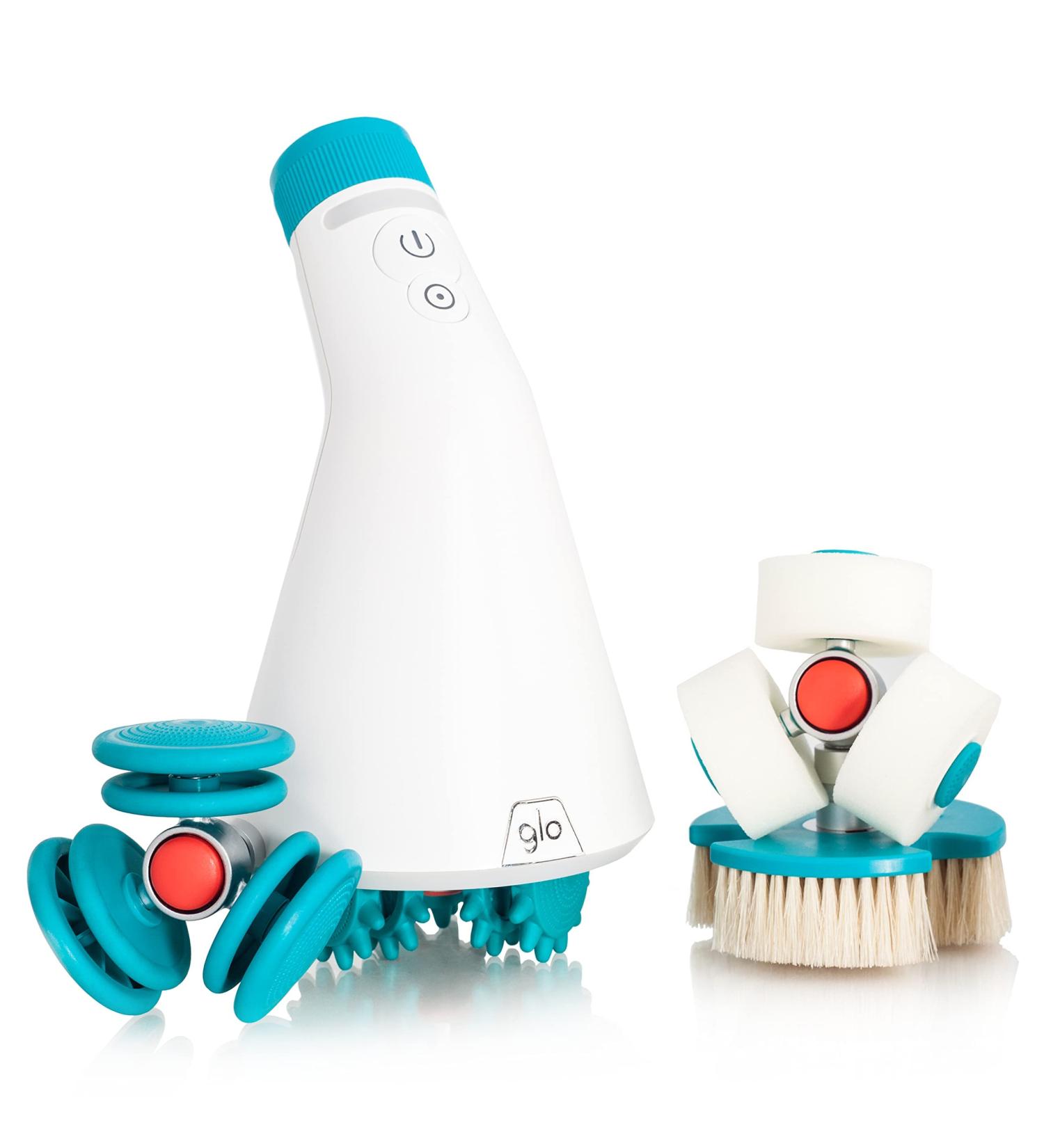 Glo910+ Anti Cellulite Massage Machine | 4 Massage Heads for Toning Legs, Butt, Thighs | Ideal for Body Scrub & Exfoliation - Buy Online on GoSupps.com