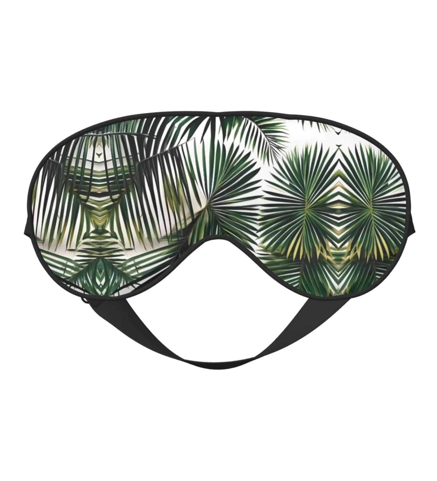 Palm Tree Leaves Soft Sleep Eye Mask | Breathable Eye Patch for Women | Perfect Travel & Relaxation Accessory - Buy Online on GoSupps.com