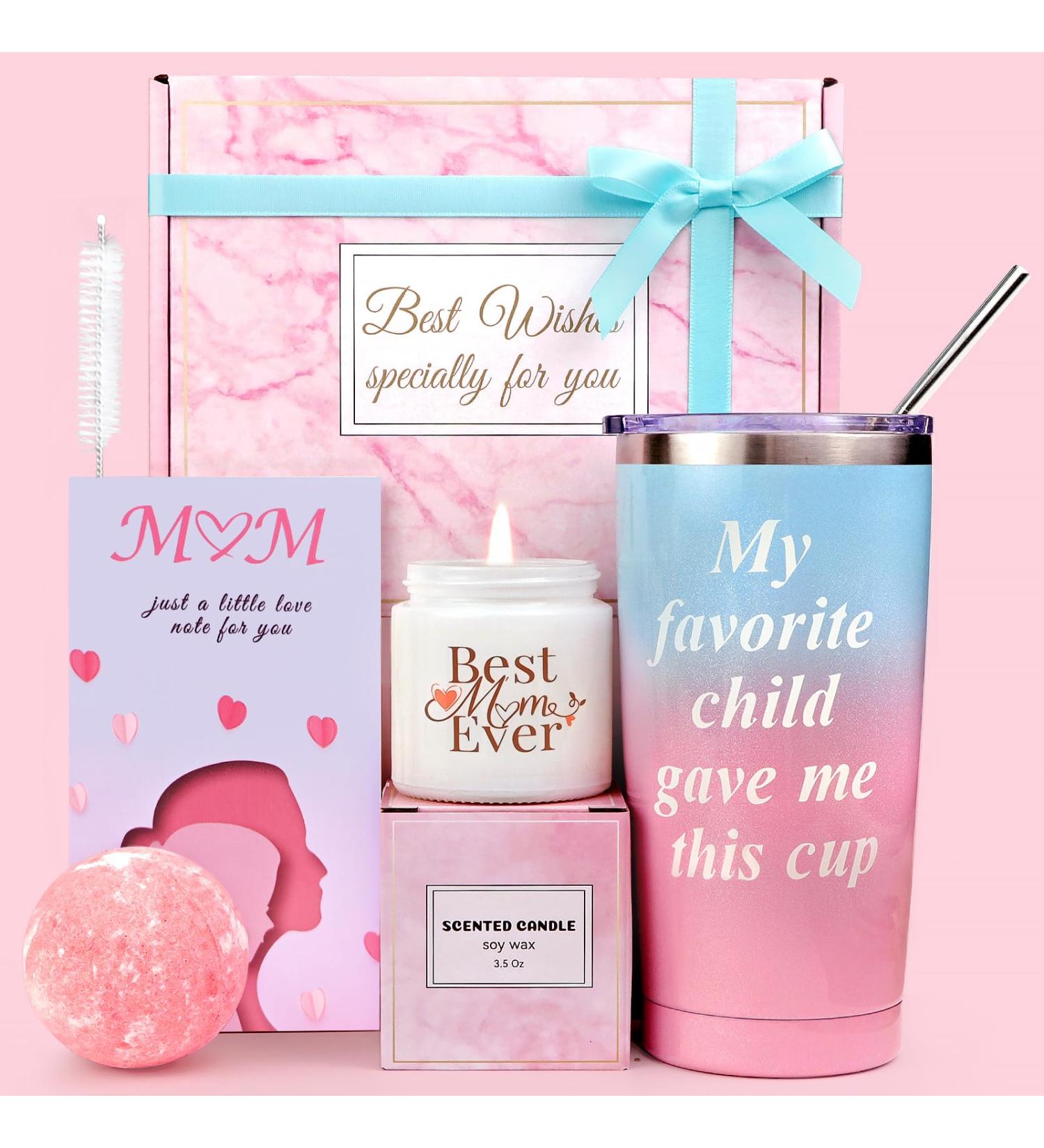Personalized Mum Pamper Gift Set - Perfect Birthday & Christmas Present for Mother from Daughter/Son - Mothers Day Relaxation Hamper - Includes 'My Favorite Child Gave Me This Cup' - Shop Now! - Buy Online on GoSupps.com