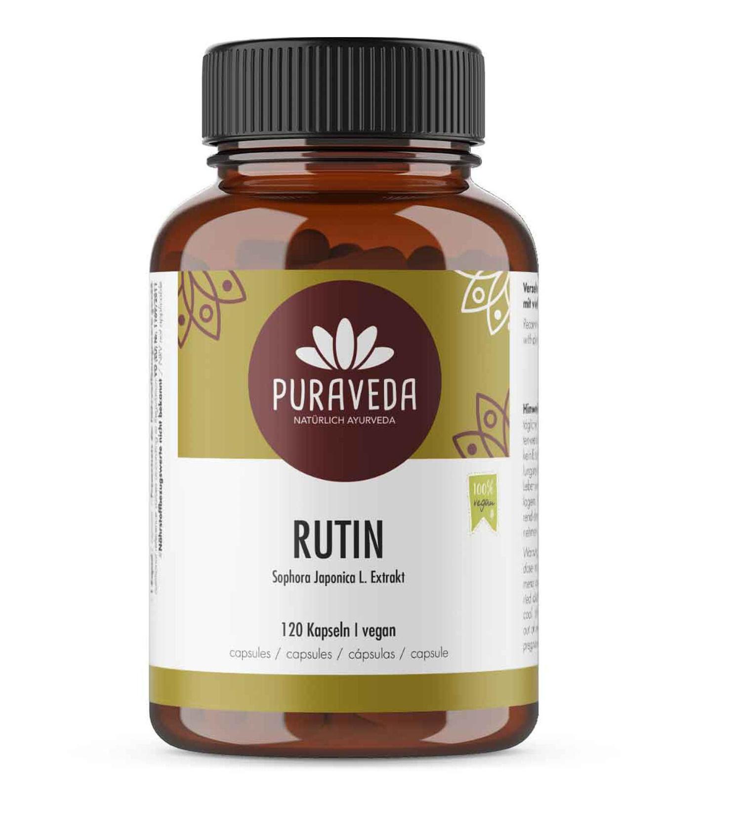 Highly dosed Rutin 120 Capsules - 95% Rutin - 550mg of Sophora japonica L.- Honey Tree - High Dose - Vegan - Made and control - Buy Online on GoSupps.com