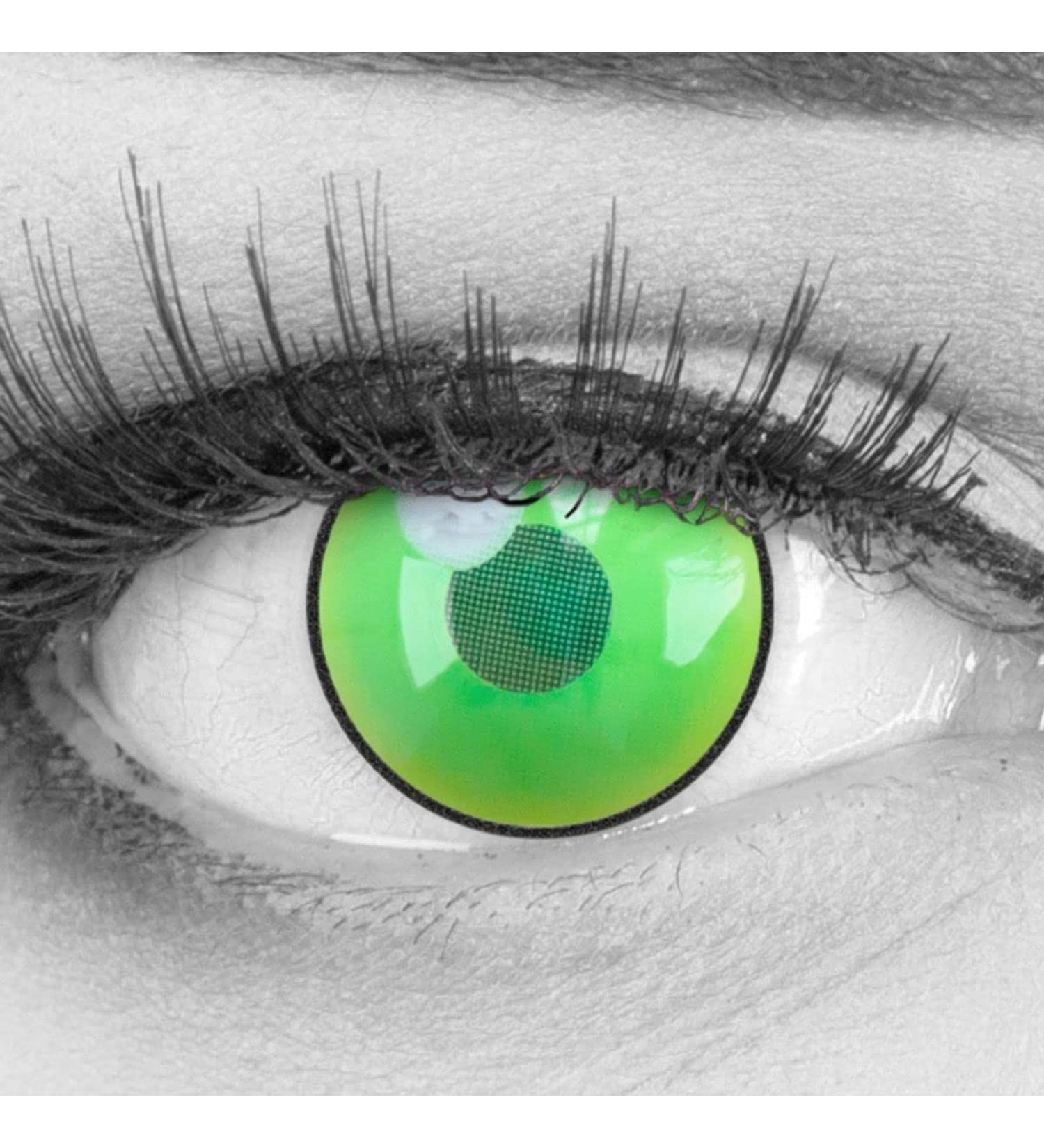 Colored Contact Lenses - Green Demon Nezuko Anime Style - Highly Opaque Cosplay Lenses | Free Container | Ideal for Halloween & Costumes (1 Pair) - Buy Online on GoSupps.com
