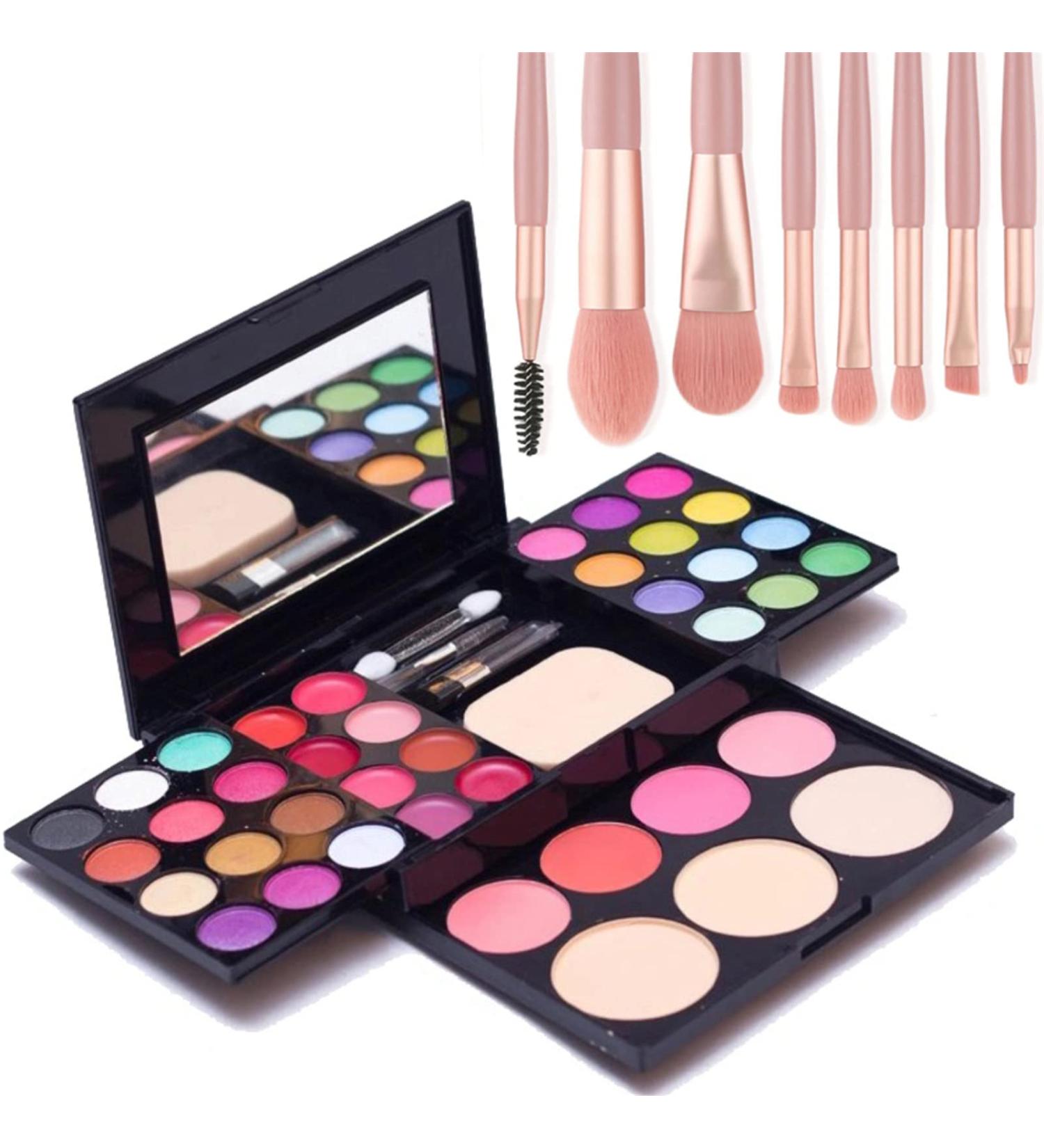 39 Color Eyeshadow Palette & Makeup Set with Brushes, Lip Gloss, Blusher, and Concealer - Professional Cosmetic Kit - Buy Online on GoSupps.com