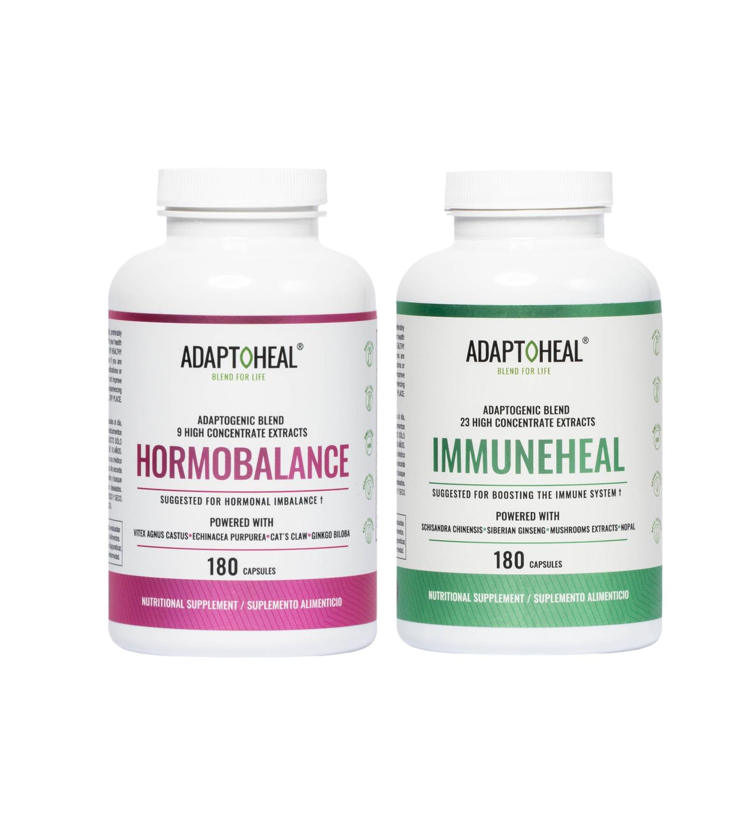 ADAPTOHEAL Hormobalance + Immuneheal Adaptogen Blend (180 Capsules ea.) - Buy Online on GoSupps.com