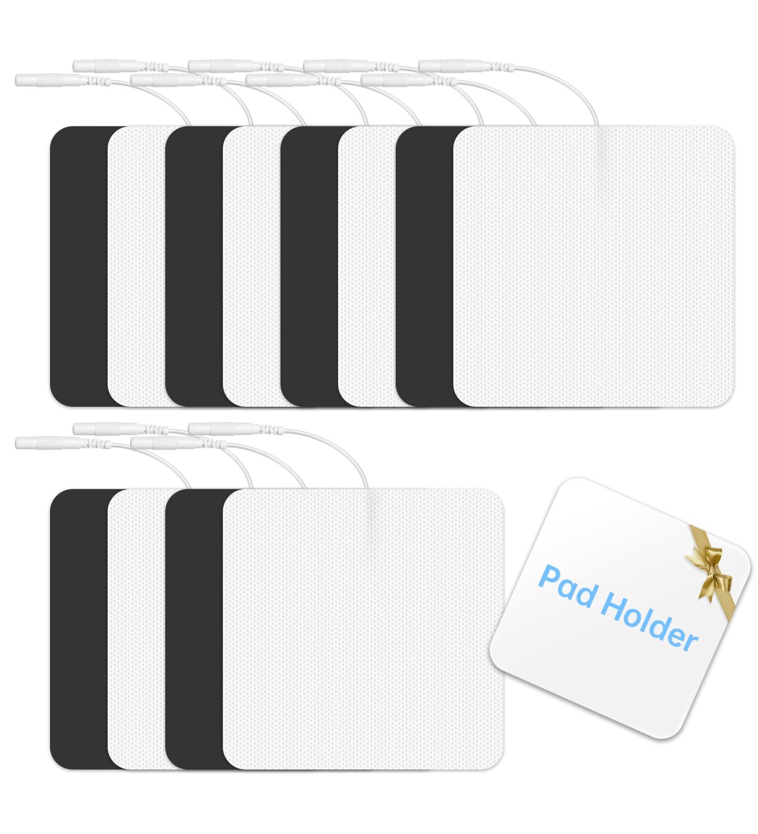 12 Pack 4'' x 4'' XL TENS Unit Replacement Pads with Holder - Compatible with AUVON TENS 7000 EMS Machine - Buy Online on GoSupps.com