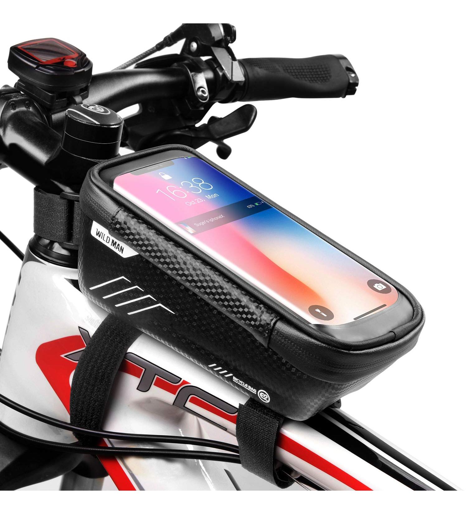 WILD MAN Bike Phone Mount Bag Waterproof Holder for Phones Under 6.5 Mountain Bike Accessories