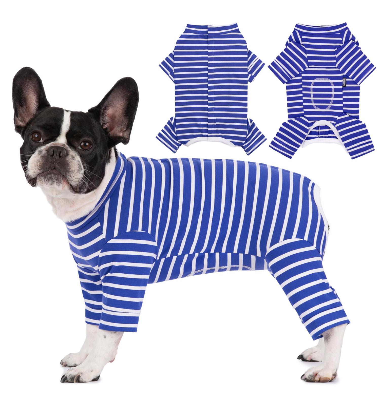 Shop Axcimond Long-Sleeved Dog Body for Small & Medium Dogs - Post-Surgery Wound Protection Castration Recovery Pajama Cone Alternative - 2XL Blue - Buy Online on GoSupps.com