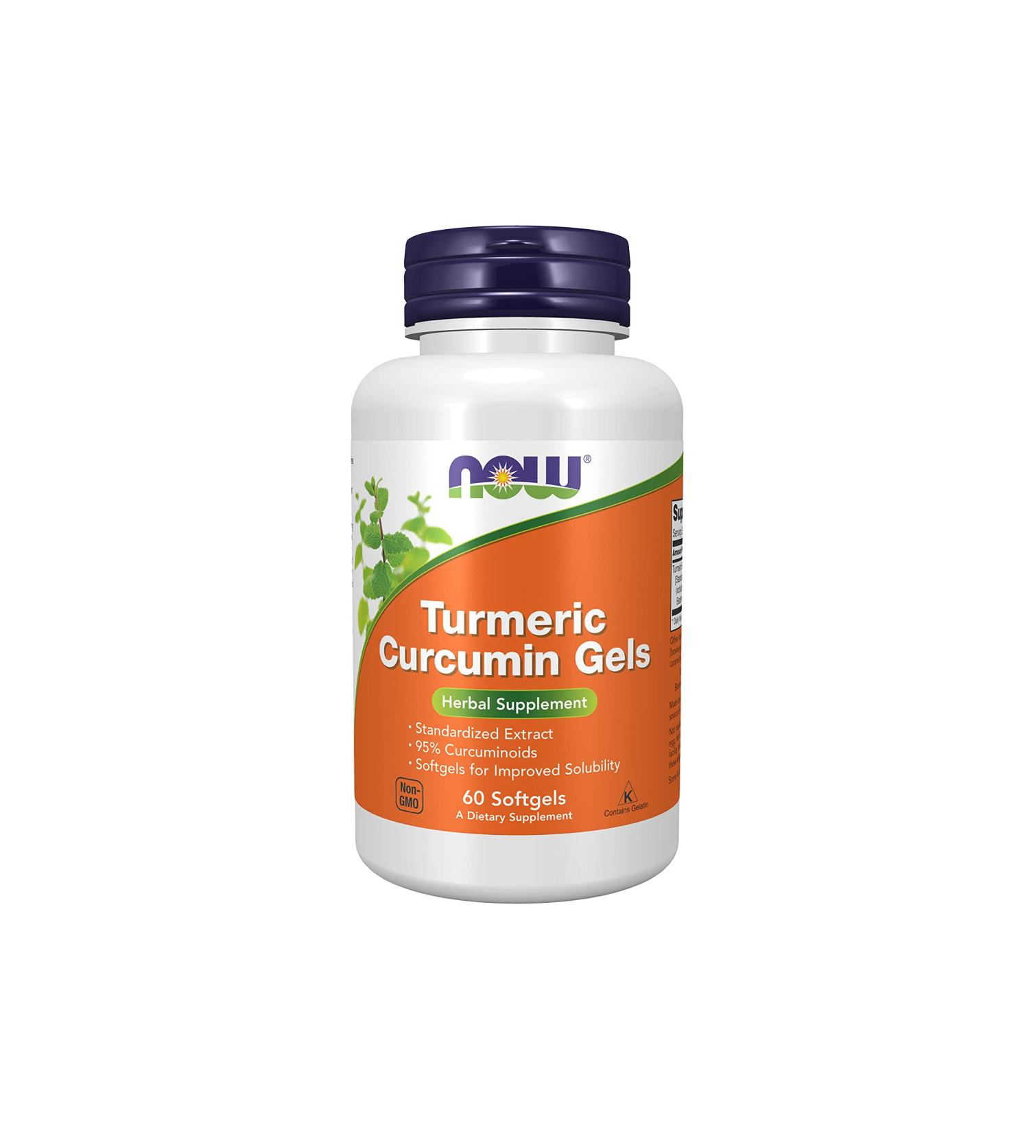 NOW Supplements Turmeric Curcumin 95% Curcuminoids 60 Softgels - Buy Online on GoSupps.com
