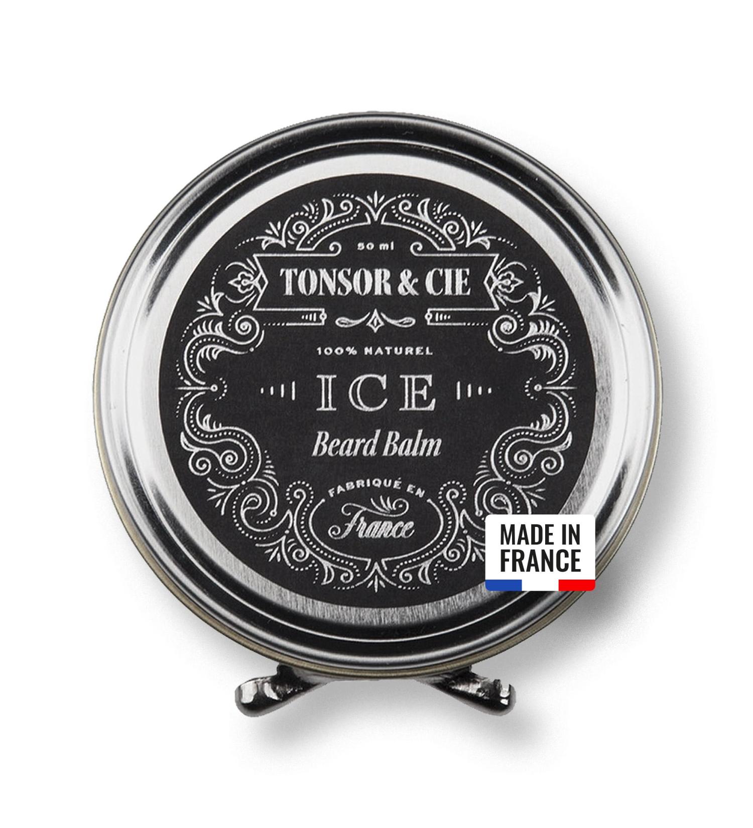 Tonsor & Cie - Baume Barbe Ice 50 ml - Soin Barbe Hydratant & Disciplinant - Beurre de Karit Cire d Abeille & Vitamine E - Parfum Menthe Glac e & C dre - Naturel - Formul et Fabriqu en France - Buy Online on GoSupps.com