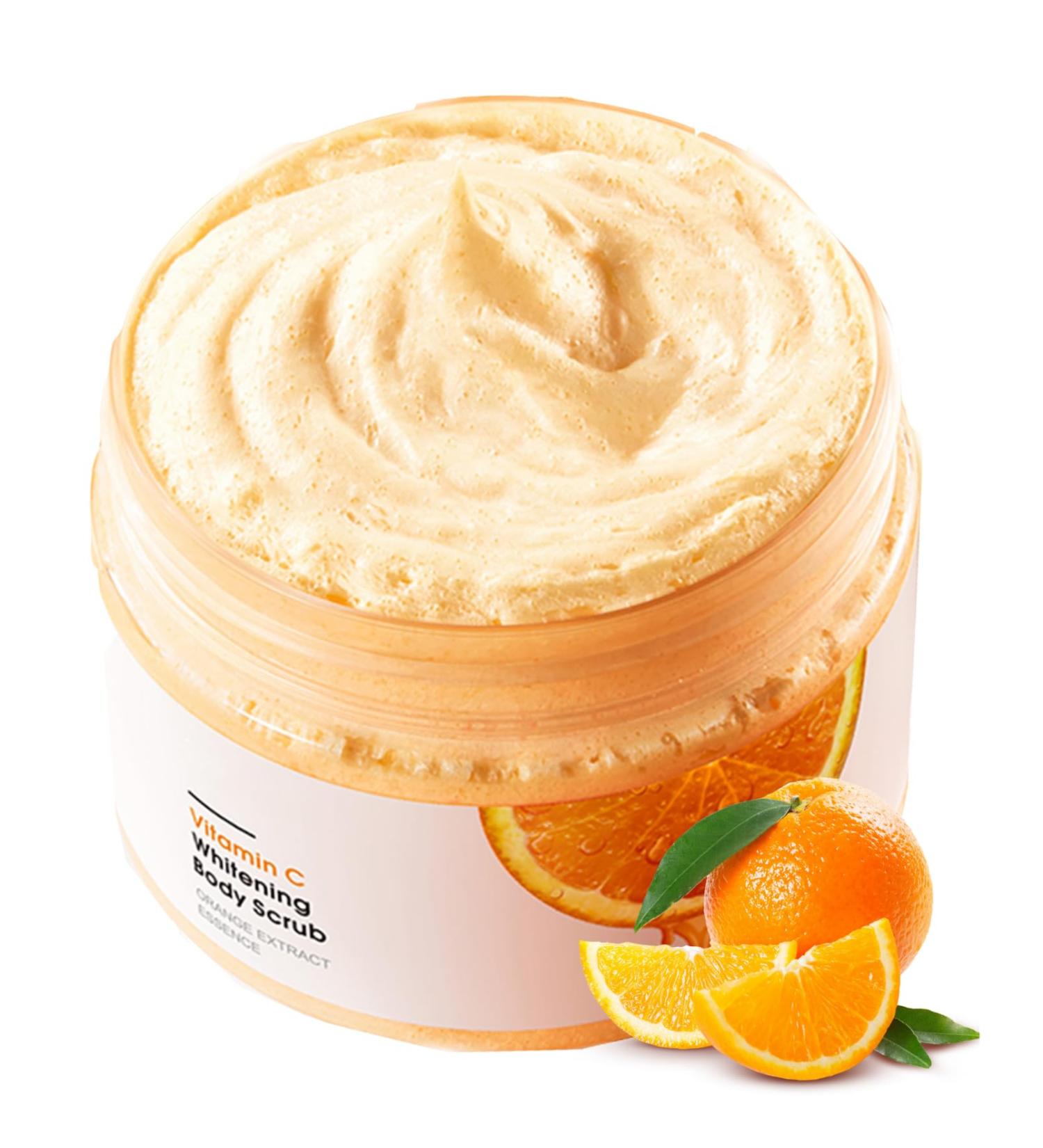 Body Exfoliator - Body Scrub Exfoliator - Vitamin C Exfoliating Body Scrub - Orange Extract Body Exfoliator Scrub - Hydrating Body Skin Care - Whitening Nourishing Smooth Skin 120g - Buy Online on GoSupps.com