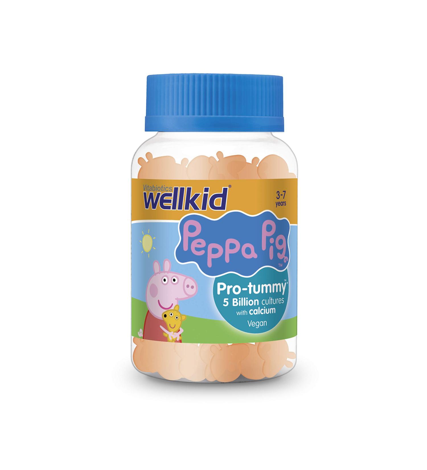Wellkid Peppa Pig Pro Tummy 112g - Kids Probiotics for Digestive Health - Buy Online on GoSupps.com