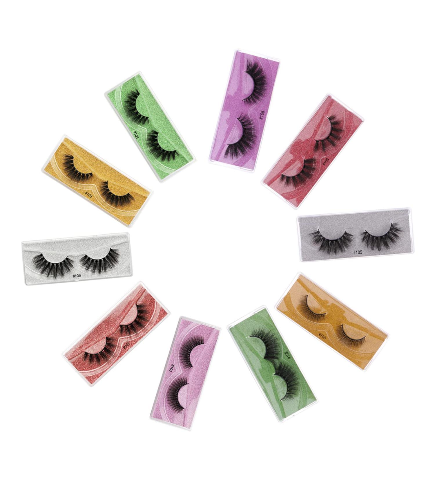minkissy 10 Pairs False Eyelashes Set 3d Lashes Hair Eyelashes False Eyelashes Magnetic Fake Eyelashes Natural Eyelashes Hair Eye Lashes Handmade Eyelashes Imitation Bulk Miss Tool - Buy Online on GoSupps.com