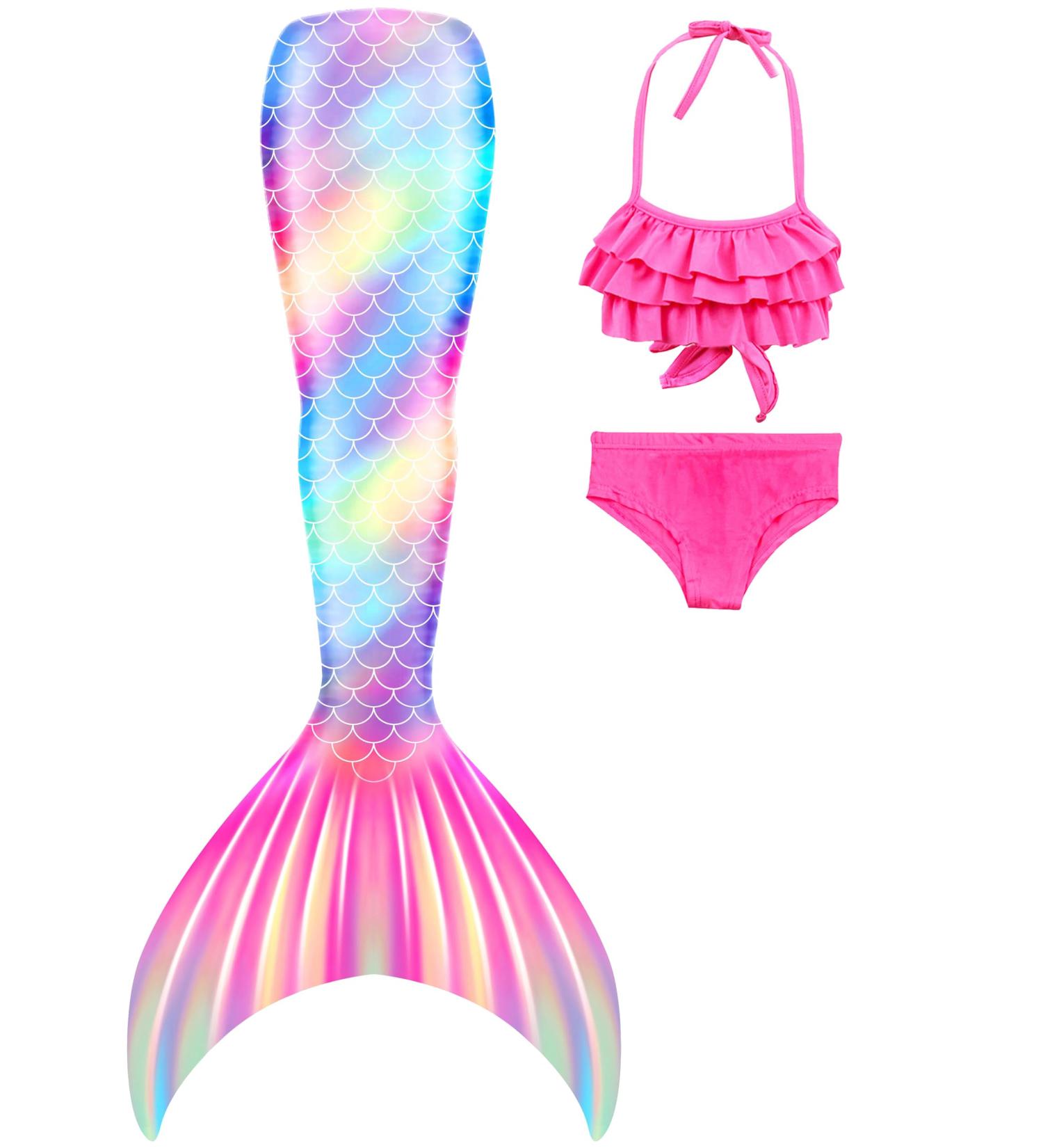 Buy Dnfun Mermaid Tail with Bikini for Girls - Swim Costumes for Children 3 Pieces G026 110 | International Shipping Available - Buy Online on GoSupps.com