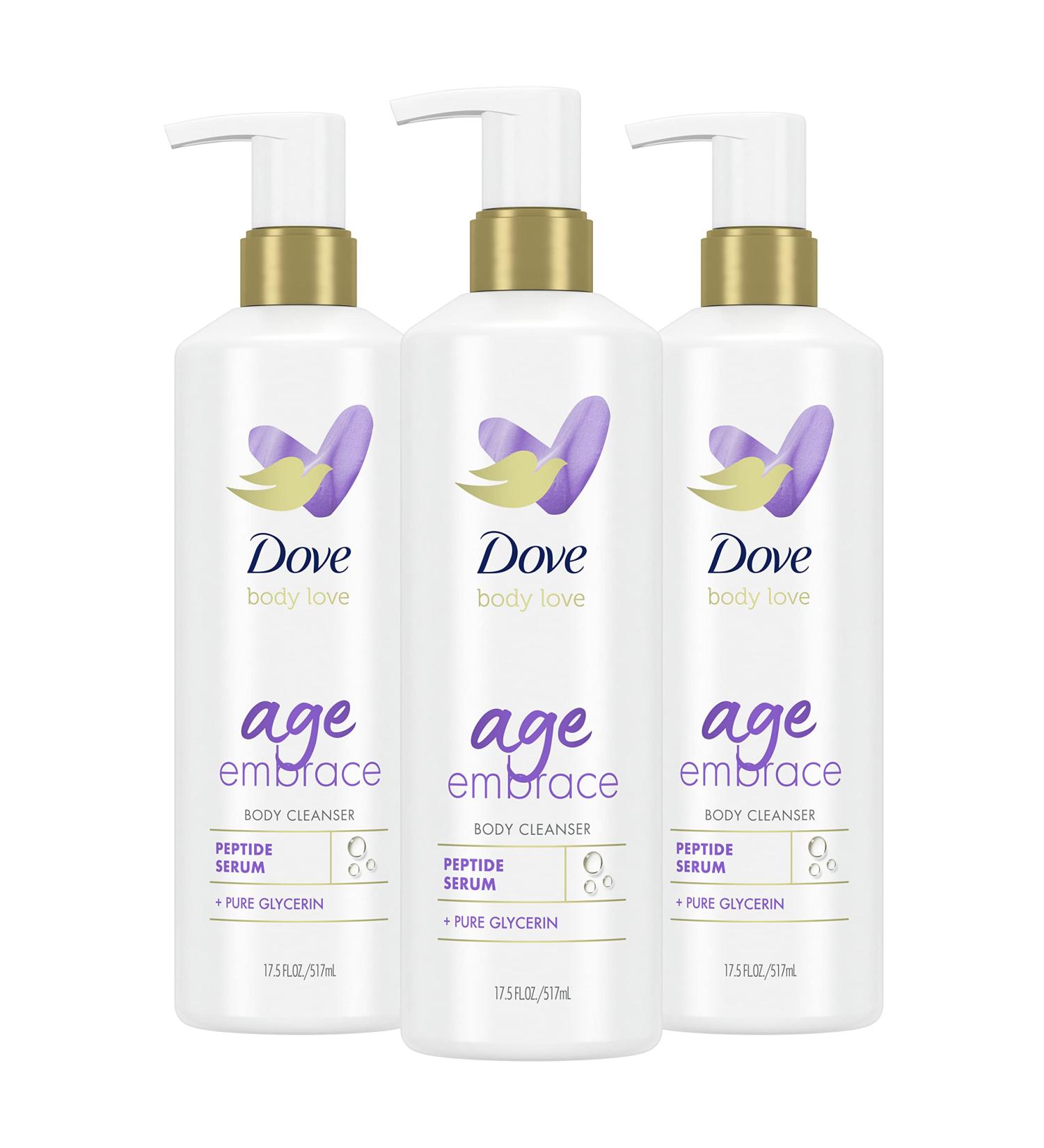 Dove Body Love Age Embrace Body Wash with Peptides and Glycerin 17.5 fl oz - Pack of 3 - Buy Online on GoSupps.com