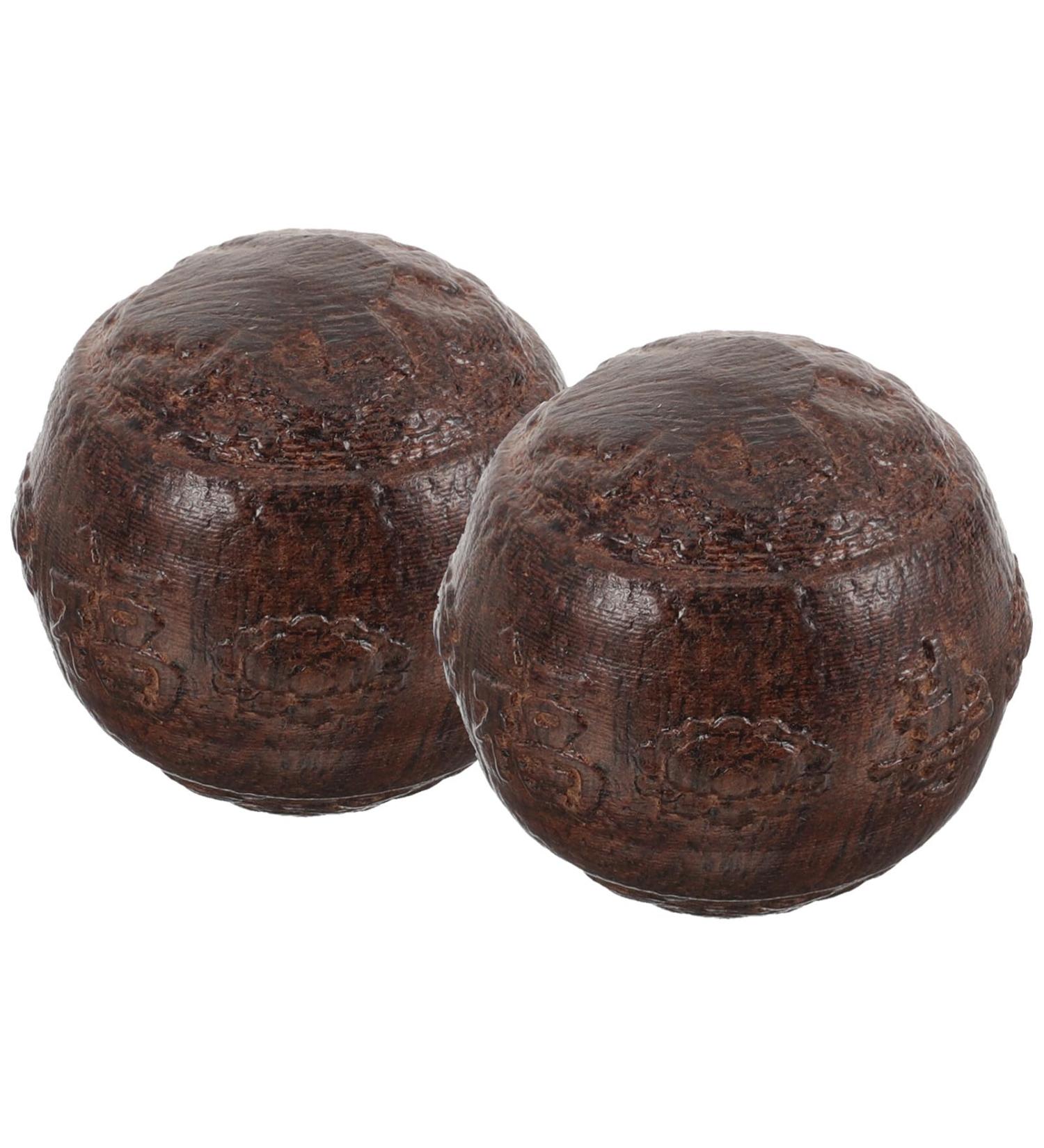 Besportble 1 pair of fascia rolls made of meditation balls wrist training ball baoding balls Hand surface massage balls Hand exercise balls Stress balls eagle wood small ball in medium age