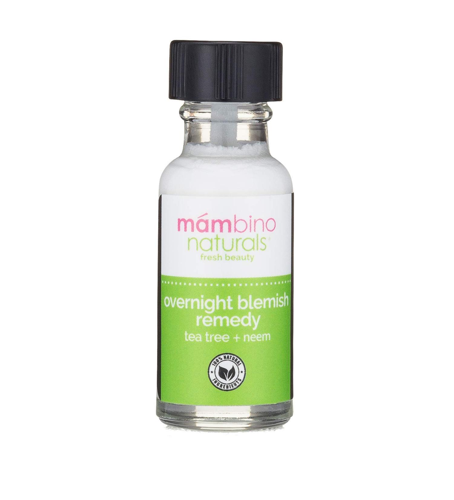Mambino Organics Overnight Blemish Roll-On Tea Tree Oil Acne Spot Treatment Plant-Based Formula for Targeted Skincare & Self Care Cruelty-Free 15 ml 1-Pack Blemish Roll - Buy Online on GoSupps.com