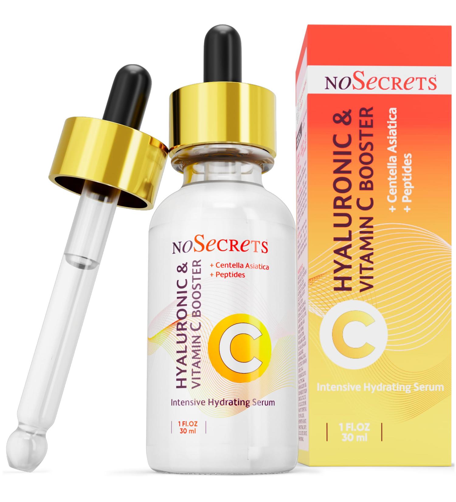 Advanced Vitamin C Serum with Hyaluronic Acid | Anti-Aging Dark Spot & Wrinkle Solution | Hydrating Face Serum with Centella Asiatica & Gotu Kola Extract - Buy Online on GoSupps.com