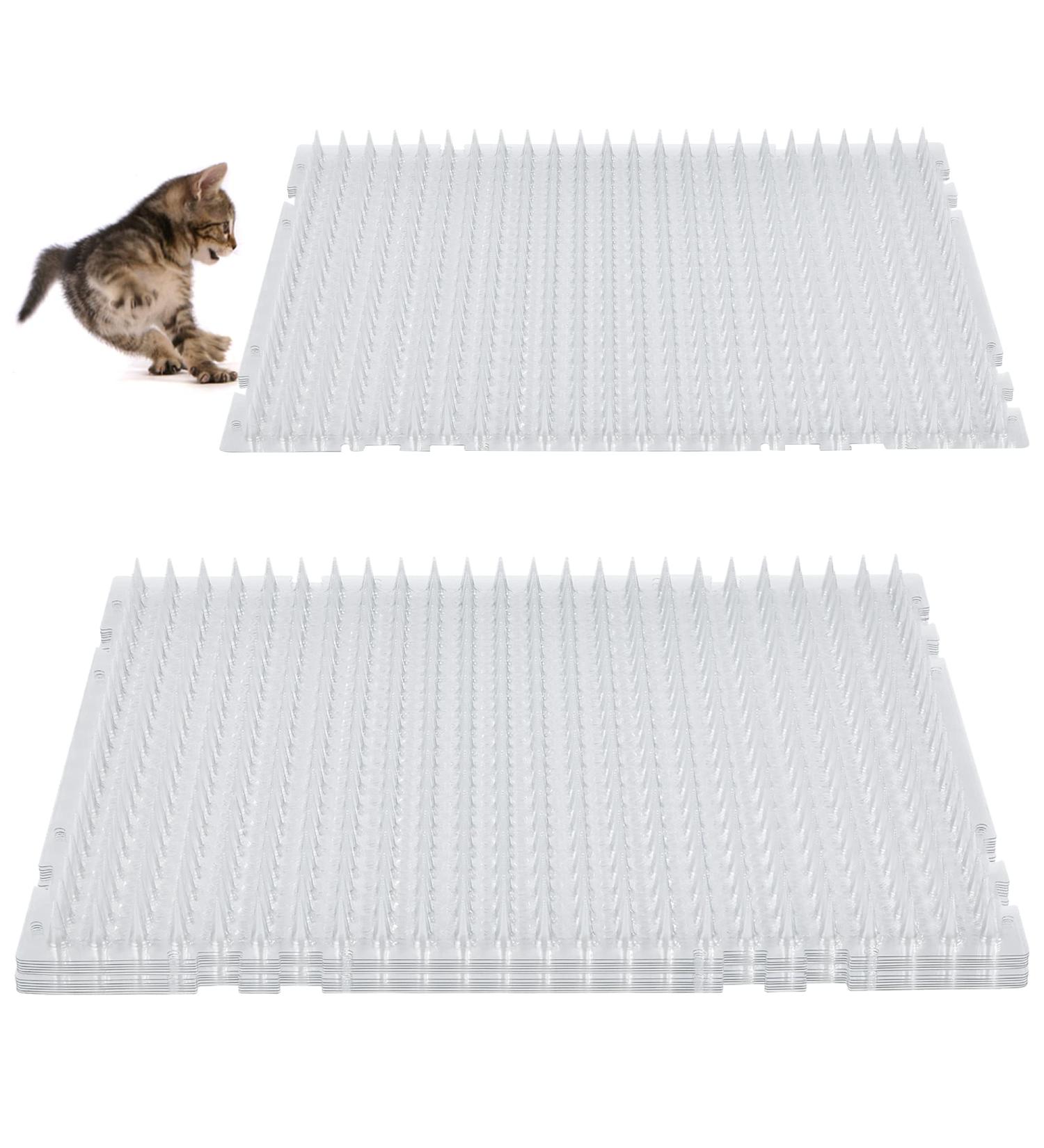12 Pack Aemygo Cat Repellent Outdoor Scat Mat with Spikes - Deter Cats and Dogs - Keep Garden, Kitchen, and Furniture Protected - 16 x 13 in - Buy Online on GoSupps.com