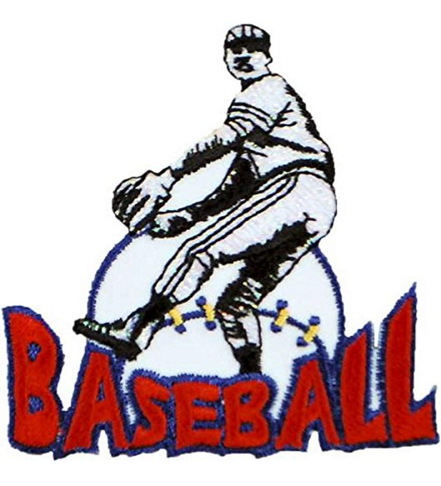 Expo International Baseball Sport Embroidered Iron-on Applique Trim Embellishment, Multi-Color