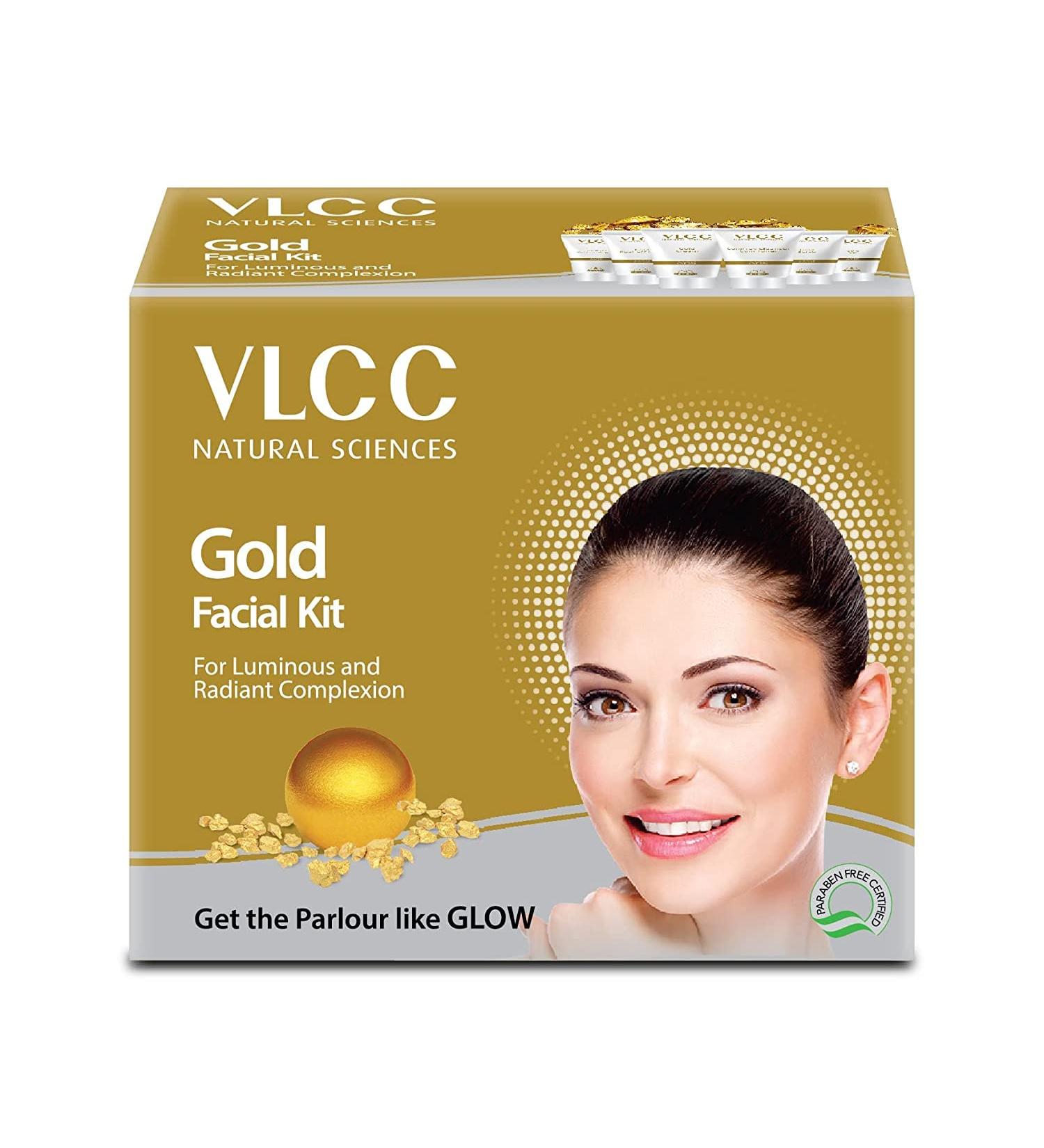Gold Facial Kit for Women - Natural Women's Facial Kit (Pack of 4) - 60g | International Shipping - Buy Online on GoSupps.com