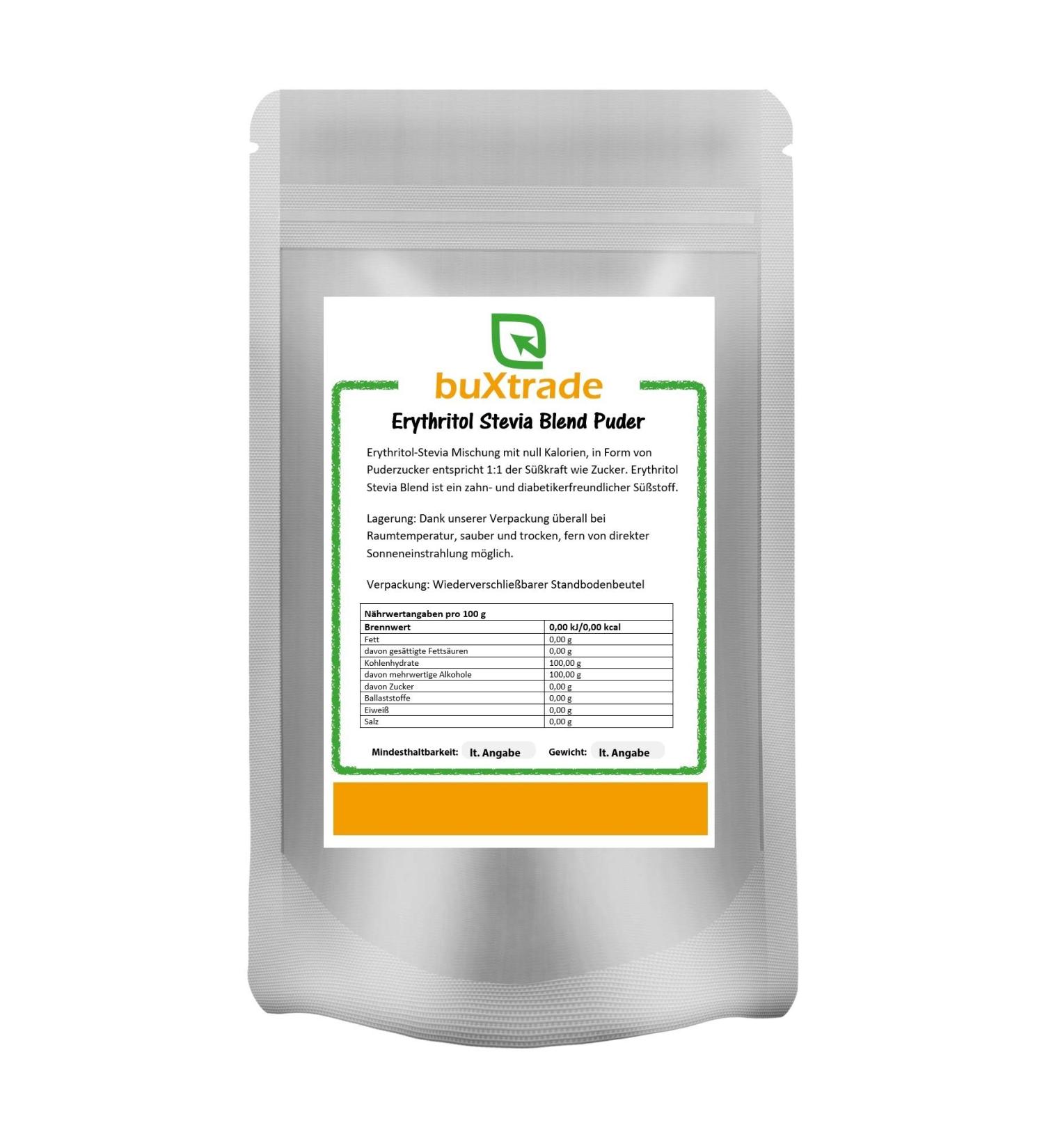 250 g | Erythritol + Stevia mixture POWDERED SUGAR | Erythritol | Sugar substitute | Calorie-free | Buxtrade