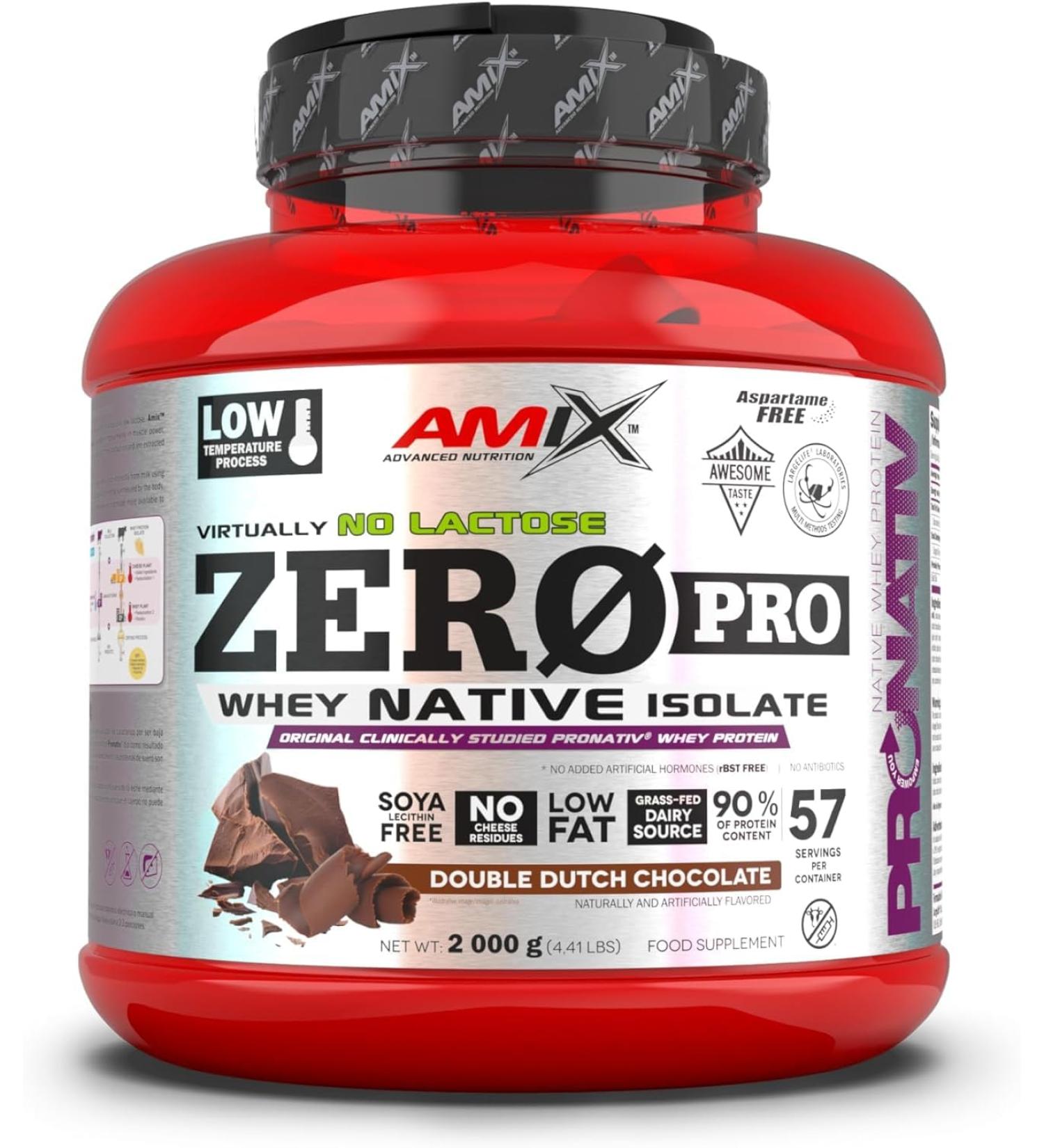 Buy Amix Zeropro Protein Powder - Increase Muscle Mass & Recovery Lactose & Sugar-Free Chocolate Flavor 2 kg - International Shipping Available - Buy Online on GoSupps.com
