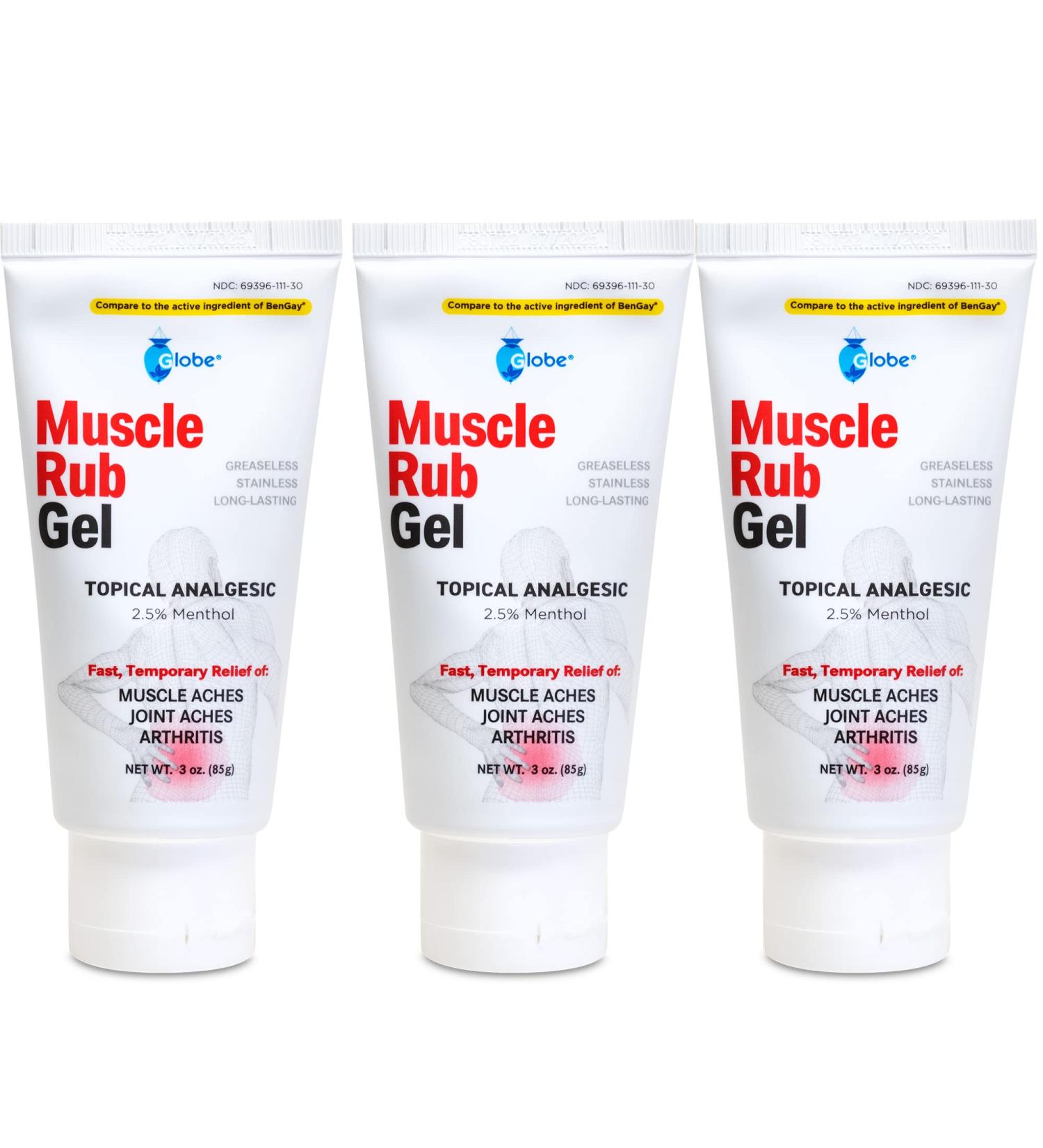 3-Pack Muscle & Joint Vanishing Gel 9.0 oz - Non-Greasy Pain Reliever with Cool Menthol - Same Active Ingredients as Bengay - For Muscle, Back, Minor Arthritis - Buy Online on GoSupps.com