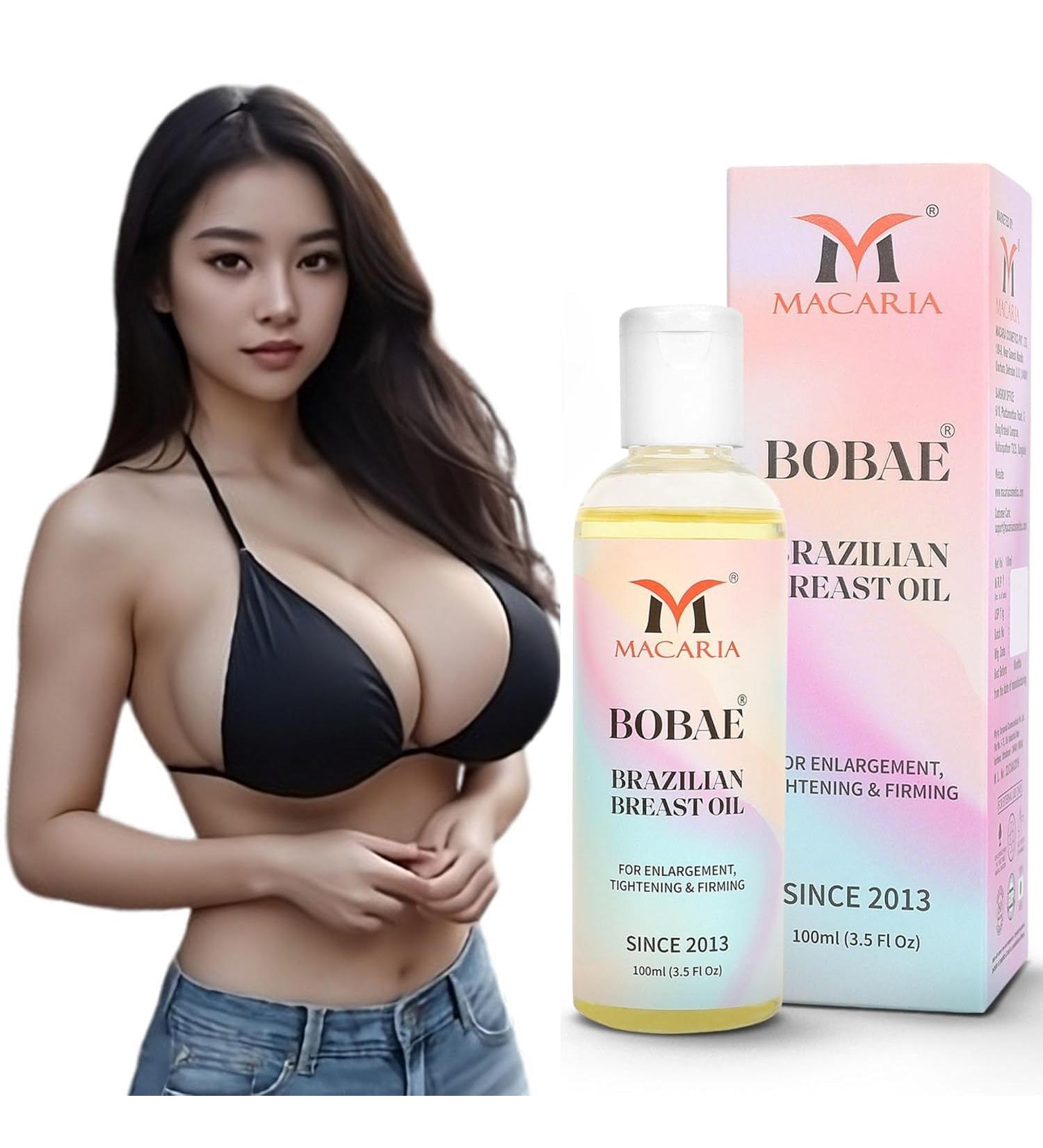 MACARIA Bobae Brazilian breast Oil firming lifting | Bust Tightening Shape & Size up Toning Massage Oil Quick Fast Breast Enhancement Gel bigger Brazilian Boobs Women - Buy Online on GoSupps.com