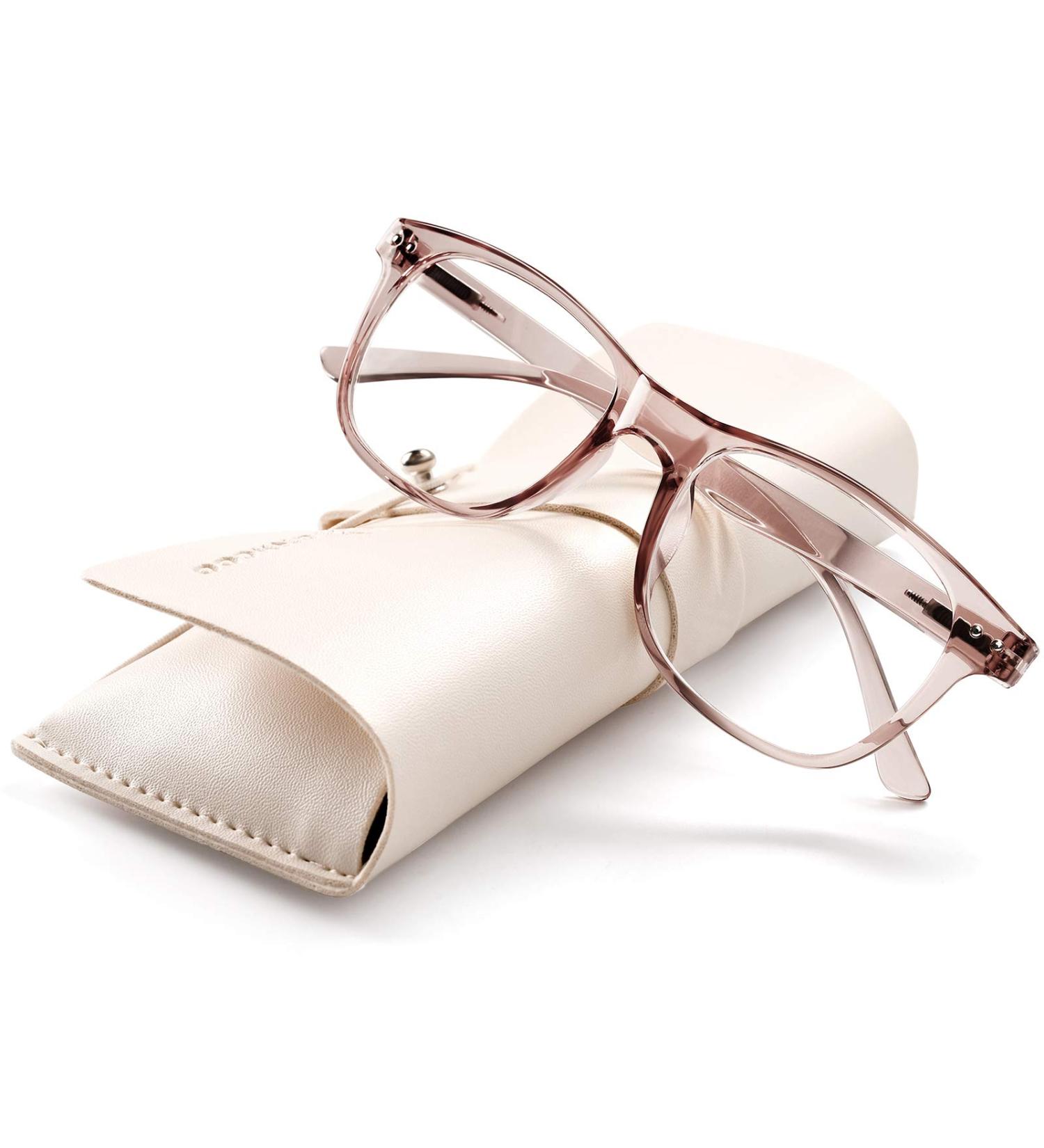 FONHCOO Blue Light Blocking Glasses - Anti Eyestrain & UV Glare Protection in Flesh Pink for Women and Men - Buy Online on GoSupps.com