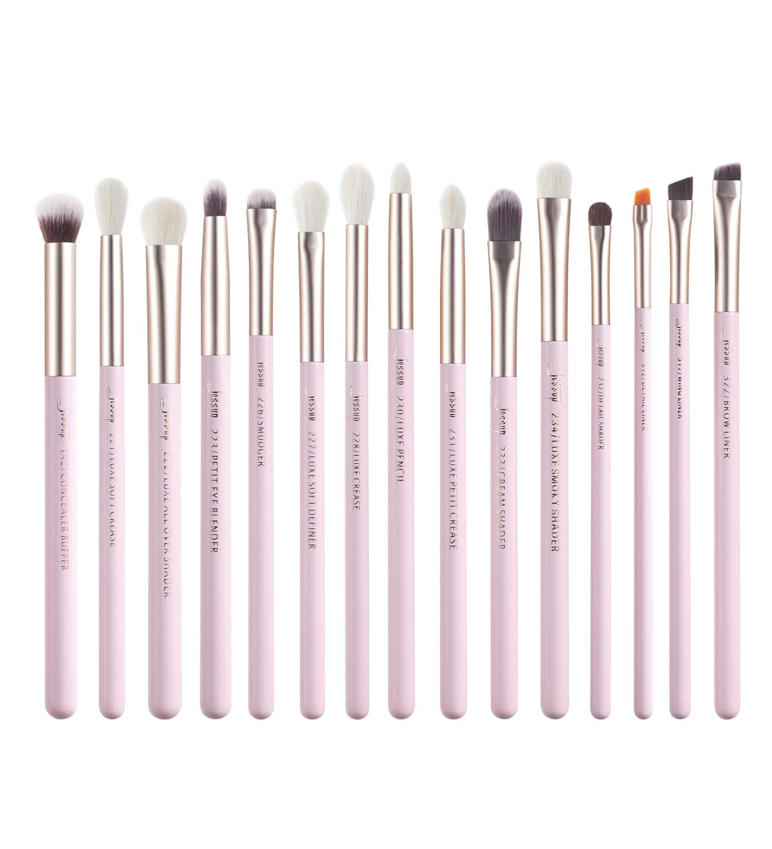 Jessup 15pcs Natural Eye Brush Set for Eyeshadow Blending & More - Blushing Bride T294 - Buy Online on GoSupps.com