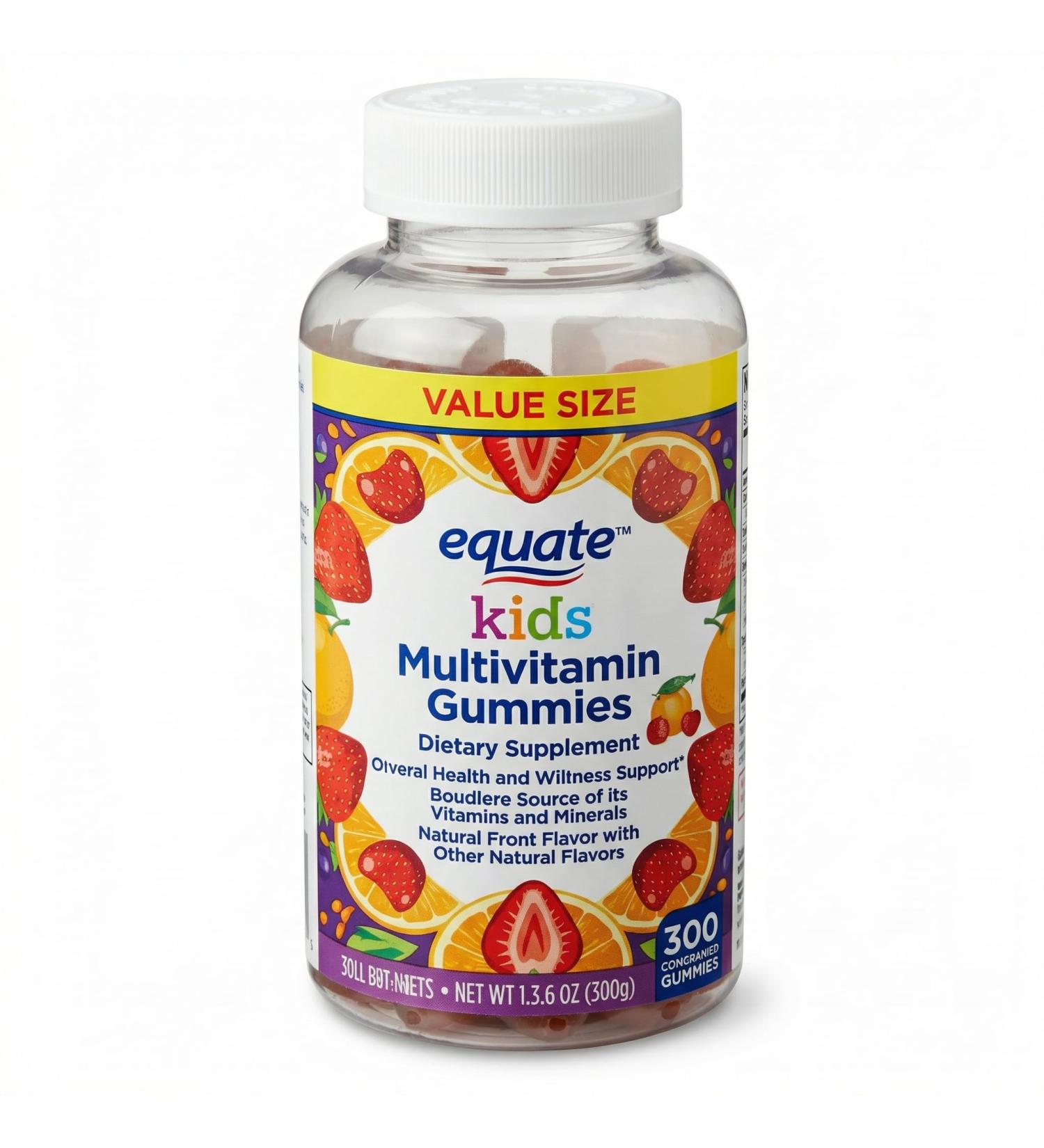 Kids Vitamins Multivitamin Gummies for Children Toddler Vitamins Vegetarian Formula Natural Flavors Dietary Supplements Vitaminas para Ni os 300 Gummies - Buy Online on GoSupps.com