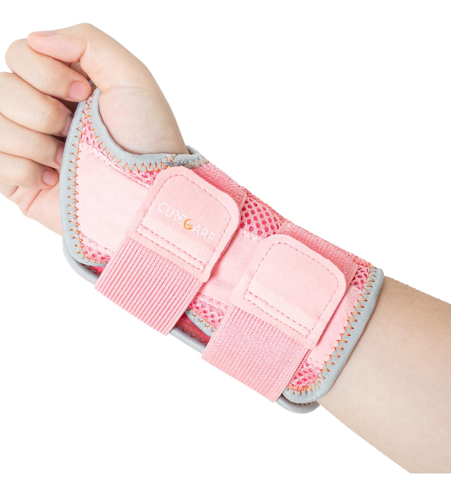 Breathable Carpal Tunnel Wrist Brace for Men & Women - Night Support with Adjustable Straps - Ideal for Tendonitis & Arthritis - Pink, S/M - Buy Online on GoSupps.com