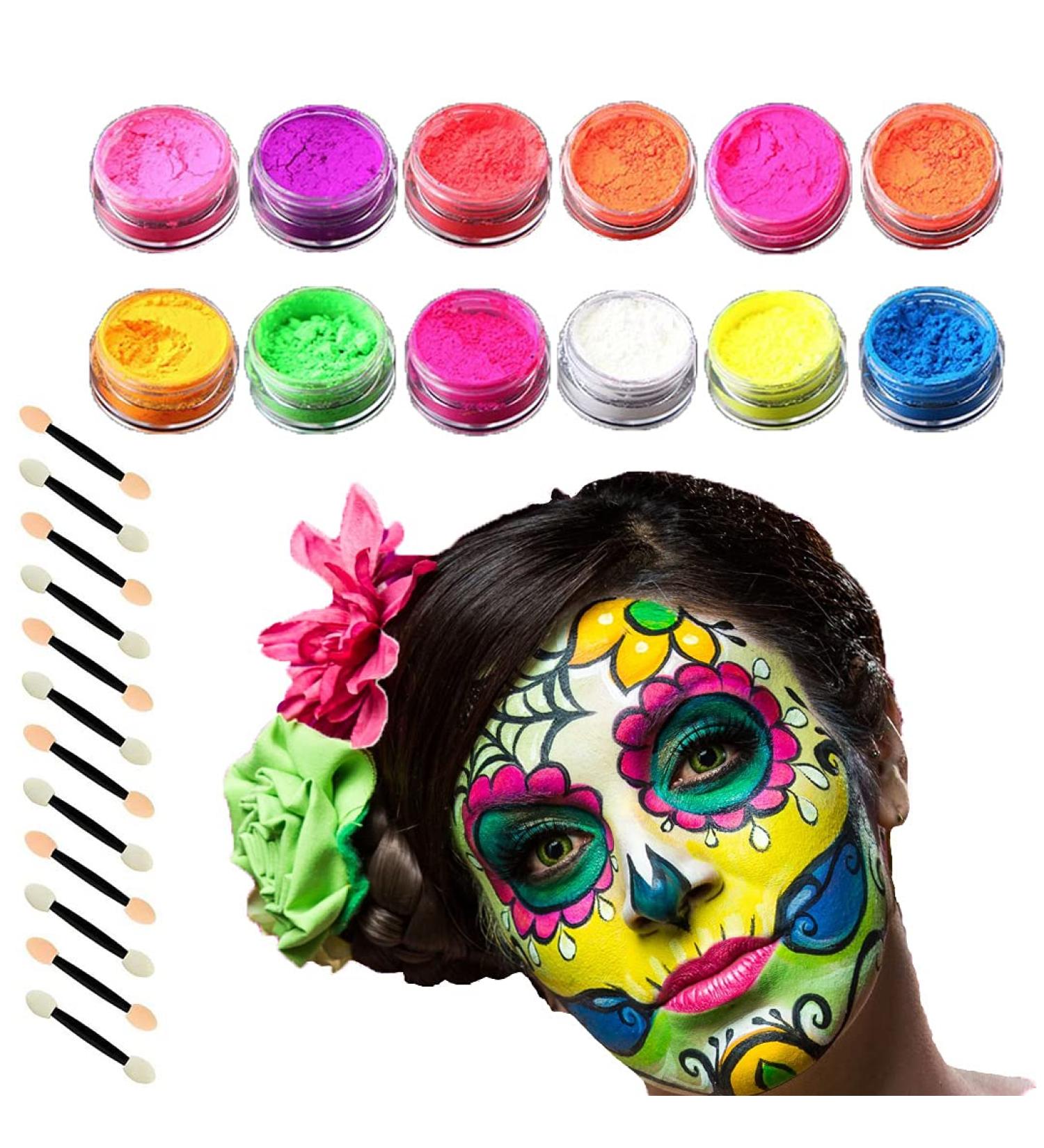 Buy 12 Colors Fluorescent Eye Shadow Powder - Vibrant & Long-lasting International Shipping - Buy Online on GoSupps.com